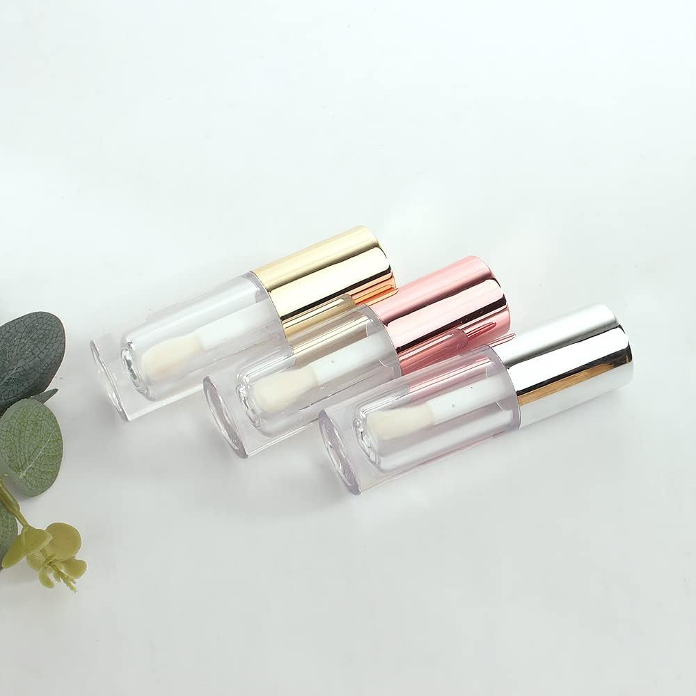 14Pcs Empty 6Ml Big Doe Foot Wand Chunky Lip Gloss Tubes for DIY Lipgloss,Pink round Lipgloss Containers Tubes with Thick Wand, Gold, Simple" or "Basic
