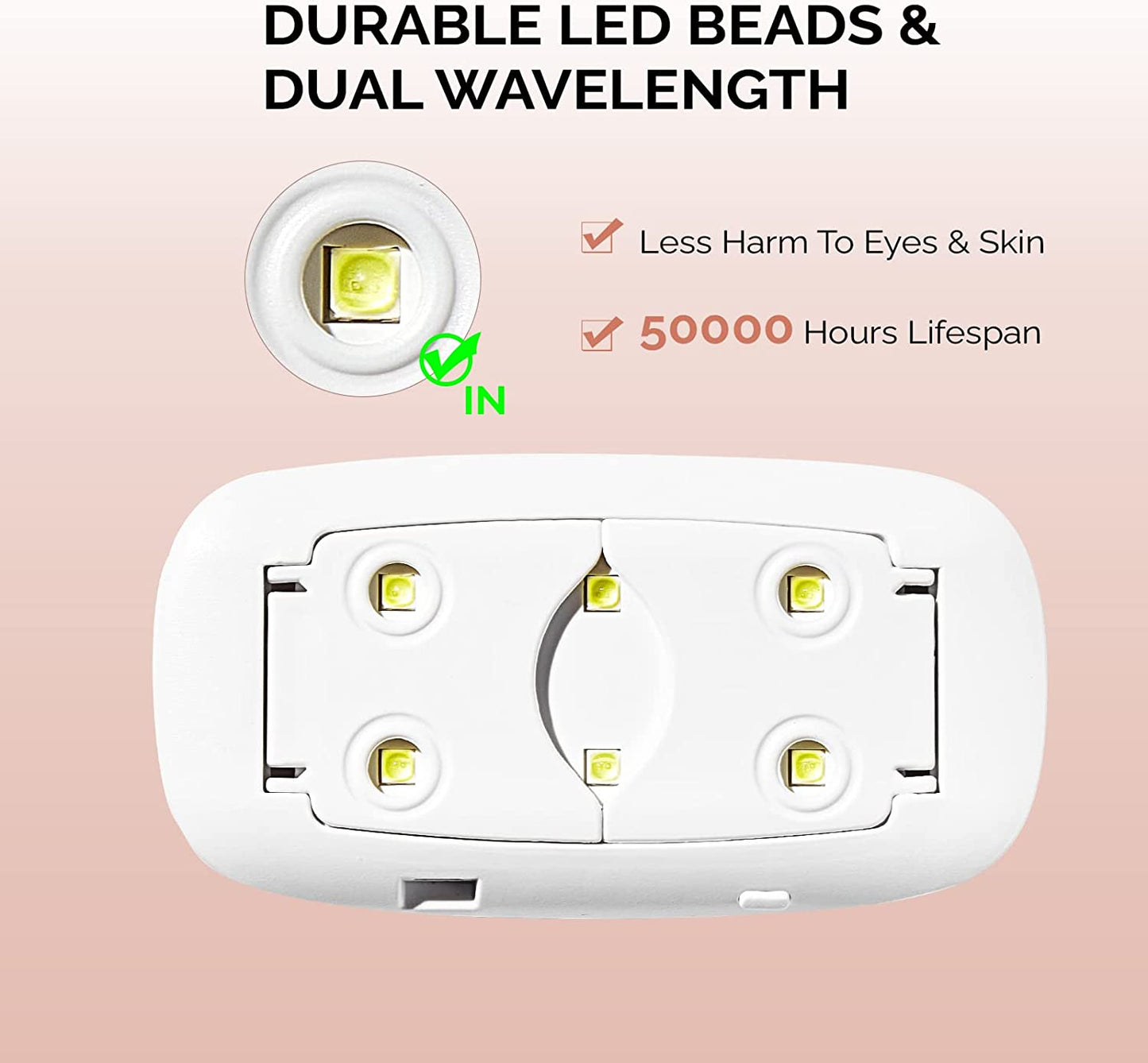 Mini 6W UV LED Nail Lamp (With USB Cable /1 Pair of UV Protection Glove) for Curing, Mouse Shape Pocket-Size, 45/60S Time Setting, Suitable for Gel Nail Polish and Semi-Cured Nail Strips