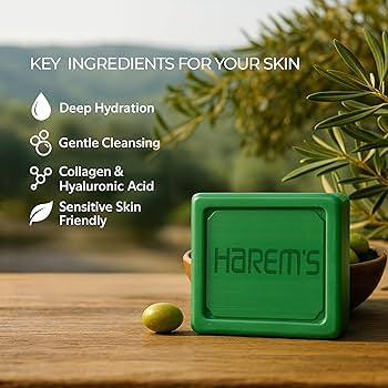 Harem’s Olive Oil Bar Soap w/ Hyaluronic Acid & Collagen