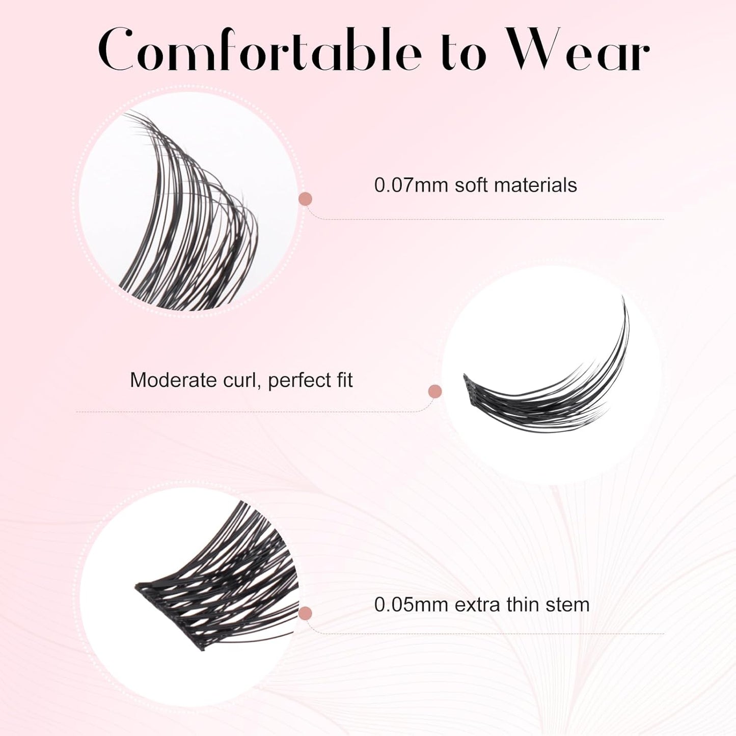 Lash Clusters Individual Lashes D Curl 12Mm 84 Pcs Soft Cluster Lashes Individual Lash Extensions for Self-Application DIY at Home-Mini 6