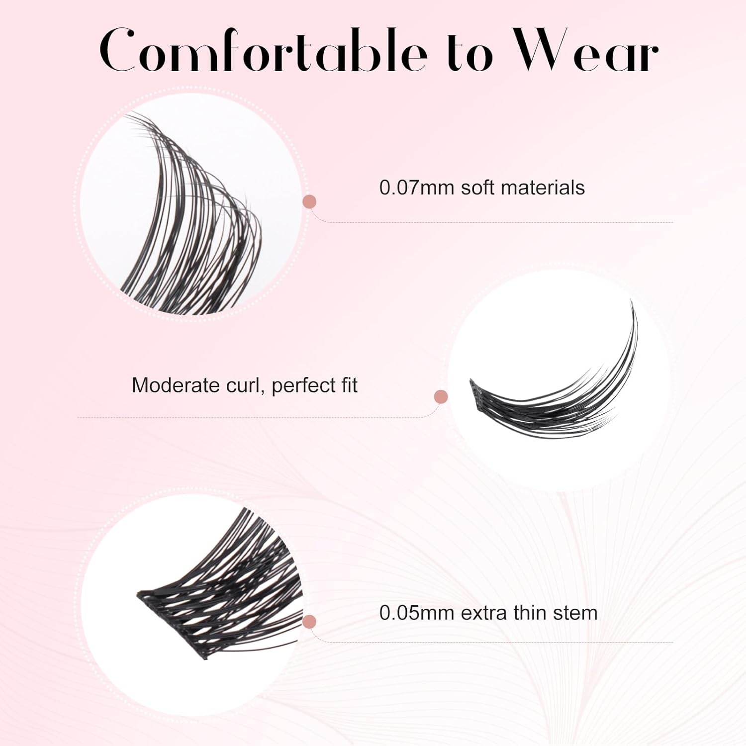 Lash Clusters Individual Lashes D Curl 12Mm 84 Pcs Soft Cluster Lashes Individual Lash Extensions for Self-Application DIY at Home-Mini 6