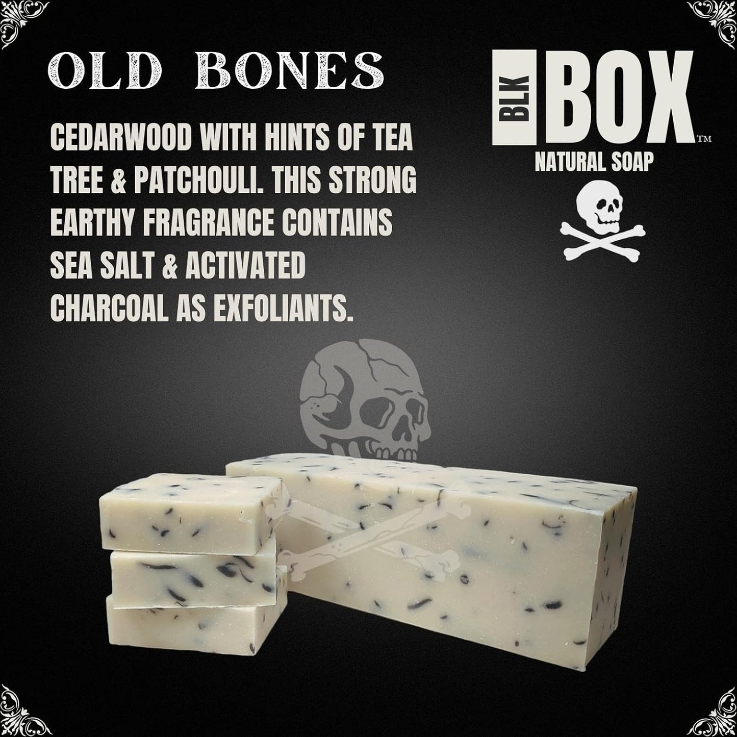 USA MADE Men'S Natural Bar Soap from Moisturizing Body Wash Soap Made from Natural Oils - Handmade Cold Process Soap with No Harsh Chemicals (Old Bones)