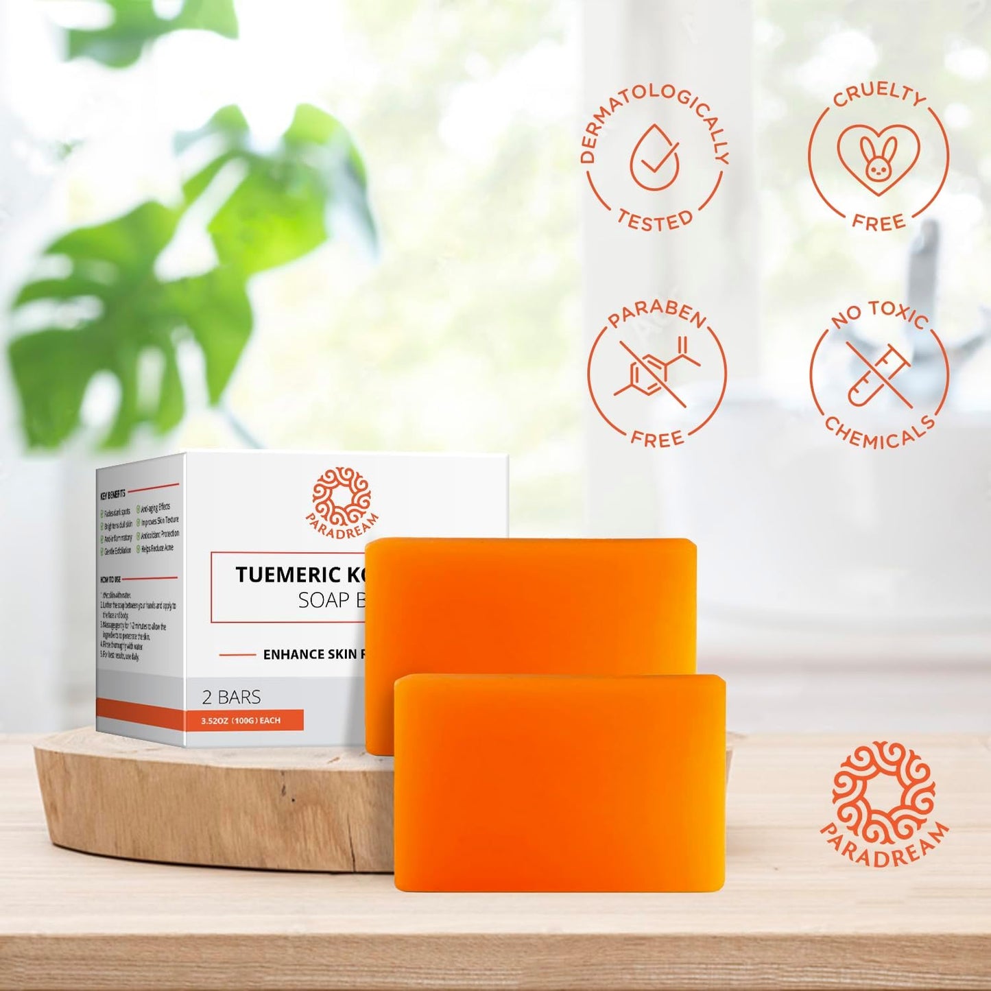 Kojic Soap and Loofah Sponge Set for Face & Body