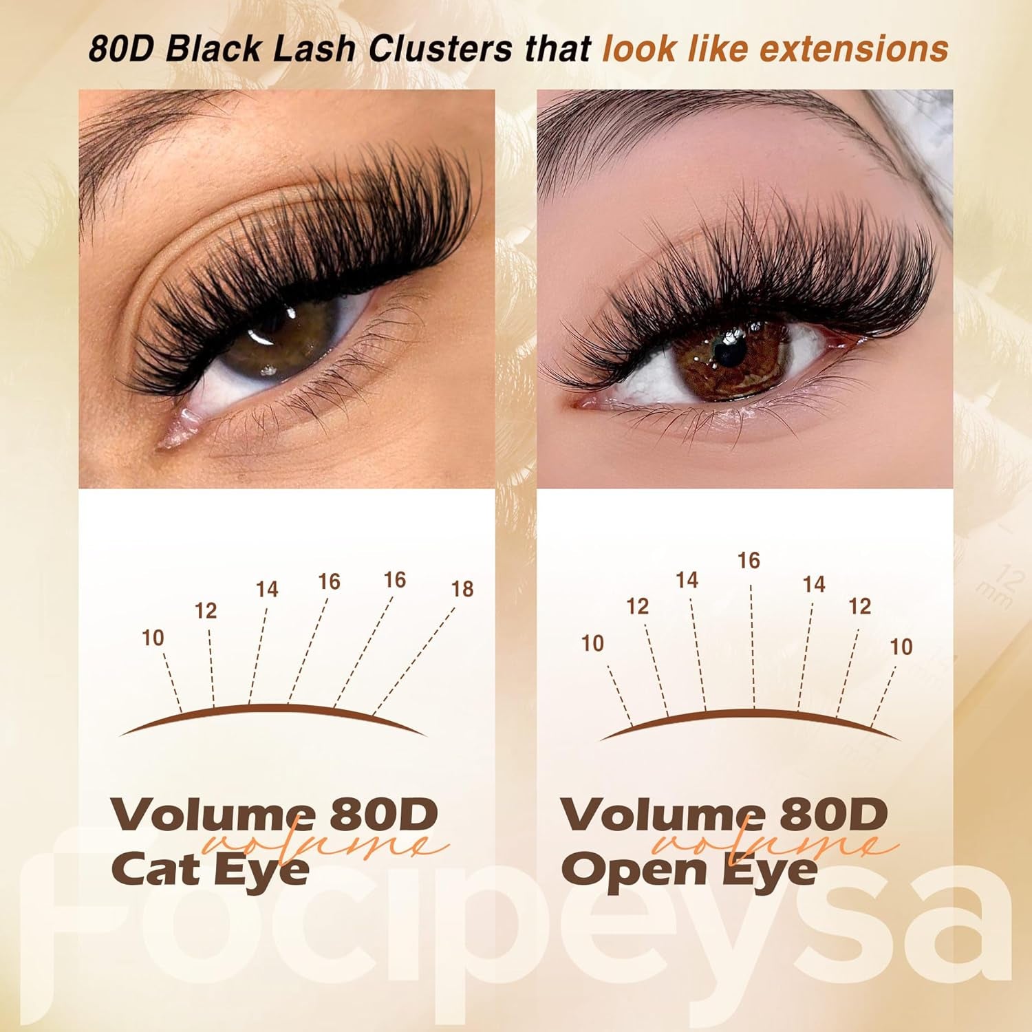 Lash Extension Kit Fluffy Eyelash Clusters Kit 10-18Mm Eyelash Extension Kit 80D Individual Lashes DIY Lash Extension Kit 200Pcs Lash Clusters with Bond Lash Remover Lash Applicator by