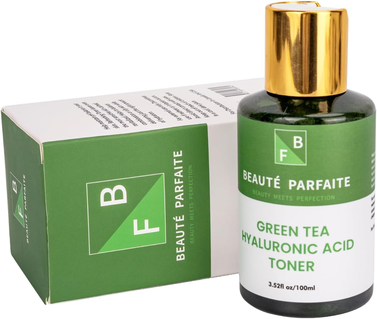 Face Wash Skin Care Toner with Green Tea Extract, Hyaluronic Acid, Dandelion Leaf, Erythritol & Panthenol, 100Ml Hydrating Face Toner for All Skin Types, Beauté Parfaite