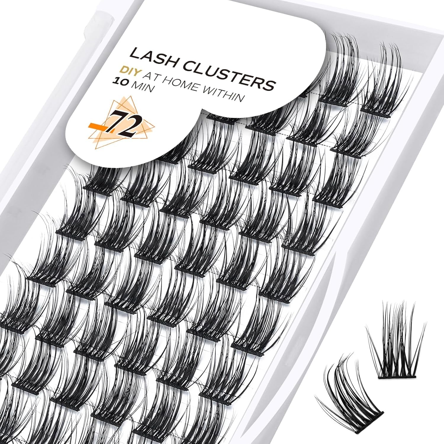 Lash Clusters D Curl 16Mm 72 Clusters Lashes B&Q LASH Eyelash Clusters C D Curl Individual Lashes Volume DIY Lash Extensions at Home (B36,D-16Mm)