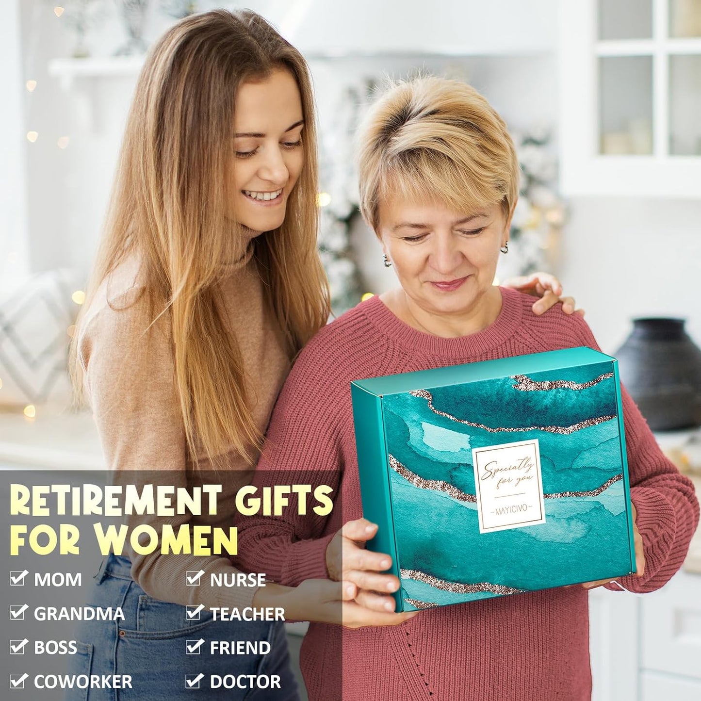 Birthday Gifts for Women Friendship Unique Mothers Day Gifts for Mom W/Canvas Tote Bag
