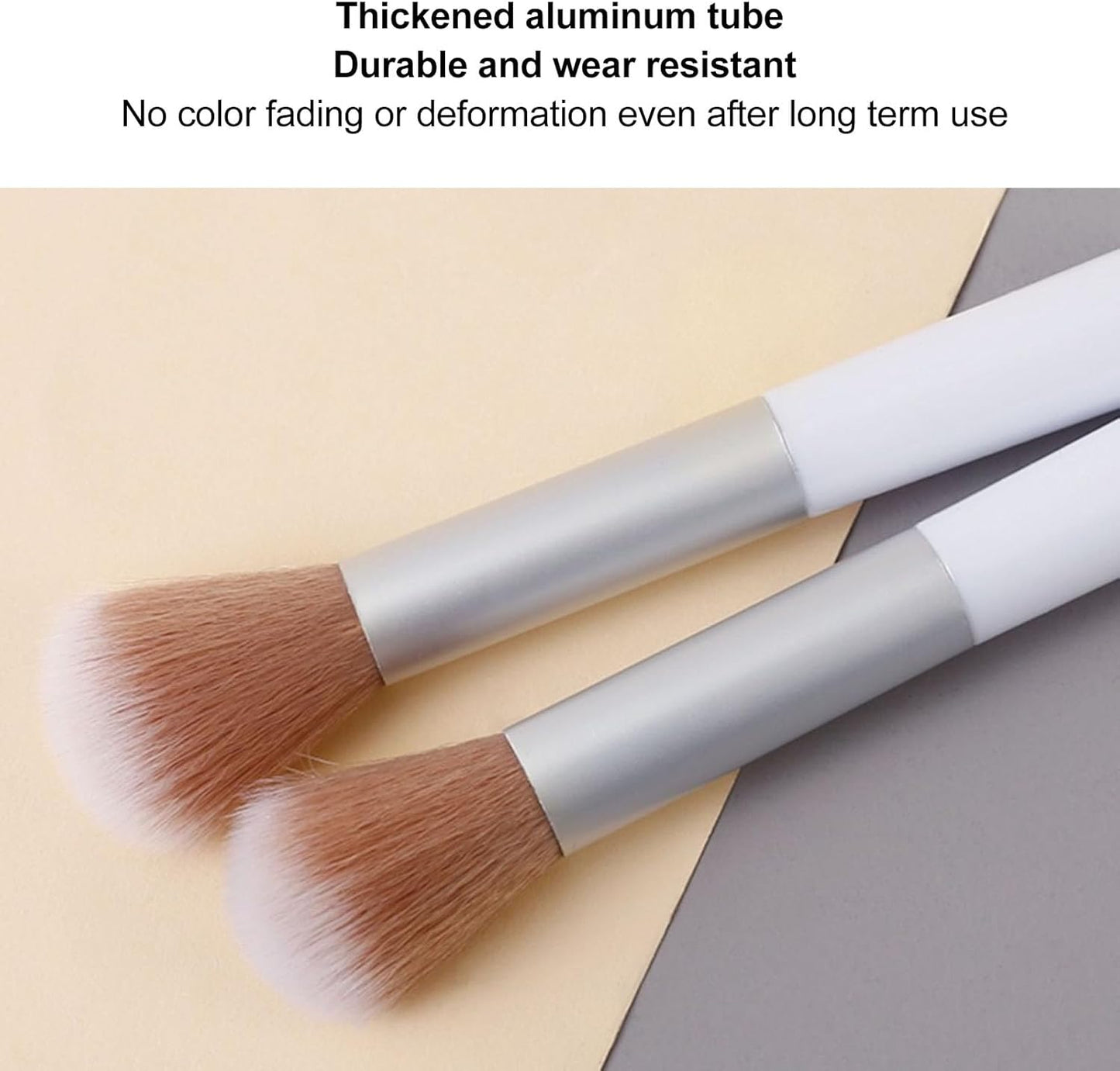 15Pcs Tapered Cheek Makeup Brush High Density Cheek Makeup Brush Powder Brush for Blush Highlighter Loose or Pressed Powder