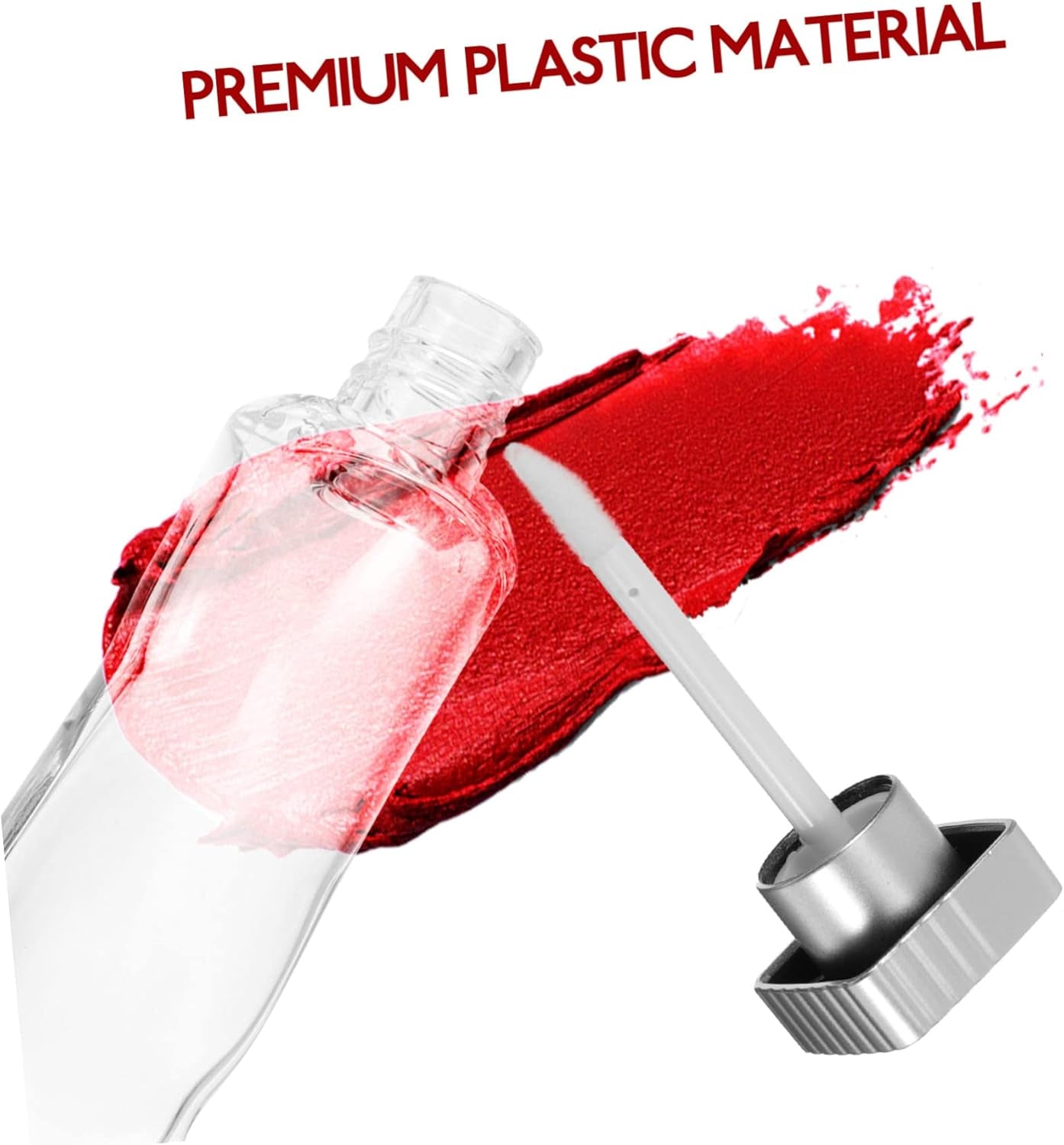 6Pcs Empty Lip Gloss Tube Plastic Refillable Lip Balm Container for Diy Gloss