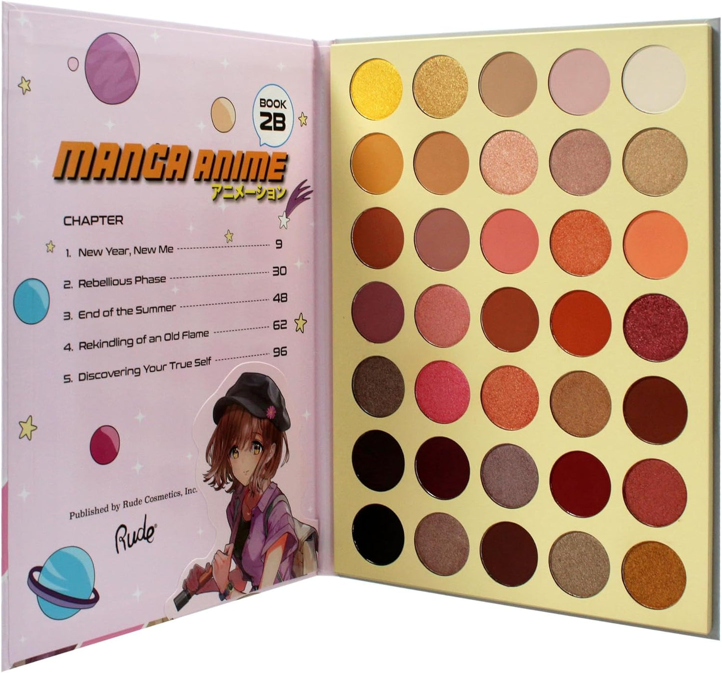 Cosmetics Manga Anime 35 Pressed Pigment and Shadow Book 2B Eye Shadow Women 1.34 Oz