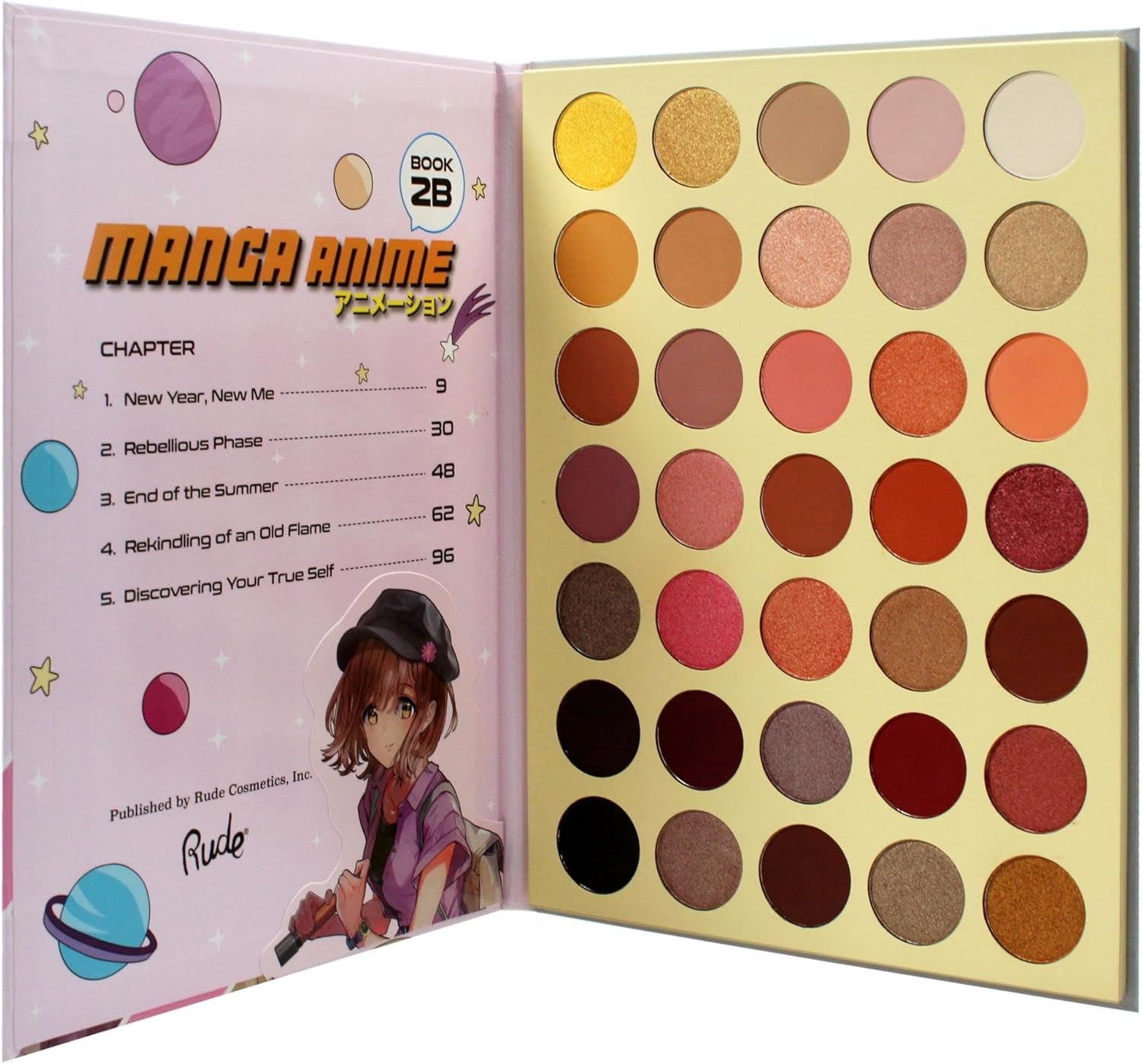 Cosmetics Manga Anime 35 Pressed Pigment and Shadow Book 2B Eye Shadow Women 1.34 Oz