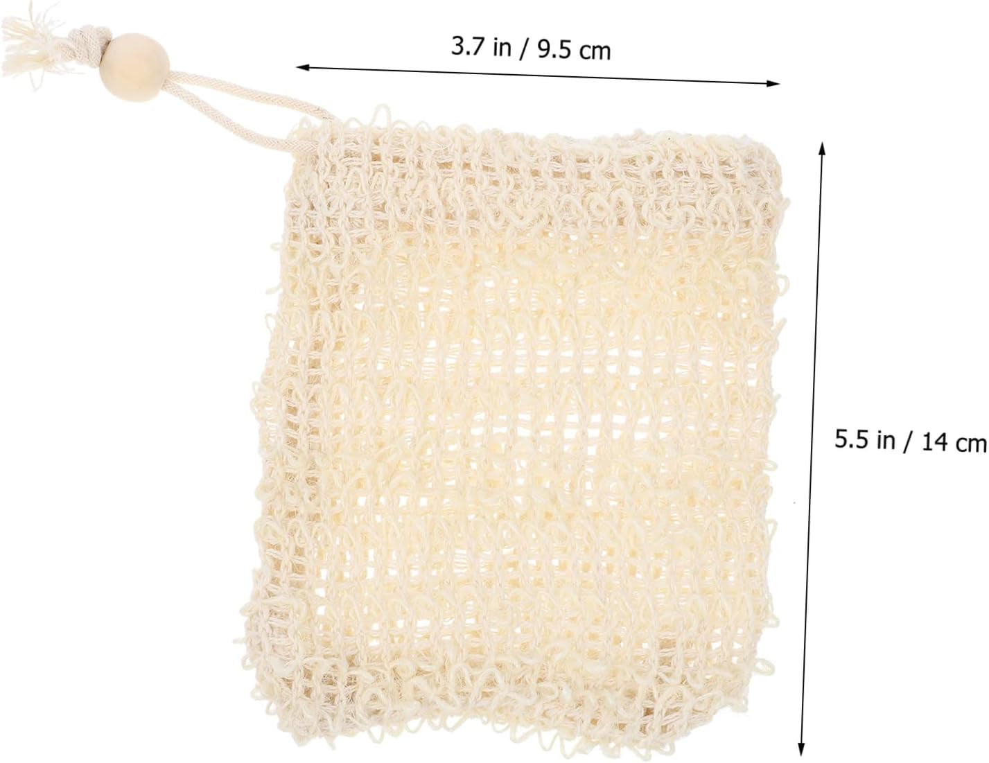 4Pcs Cotton Linen Soap Bag Drawstring Quick Dry Mesh Soap Saver Pouch for Shower Exfoliating