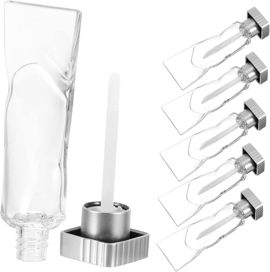 6Pcs Empty Lip Gloss Tube Plastic Refillable Lip Balm Container for Diy Gloss
