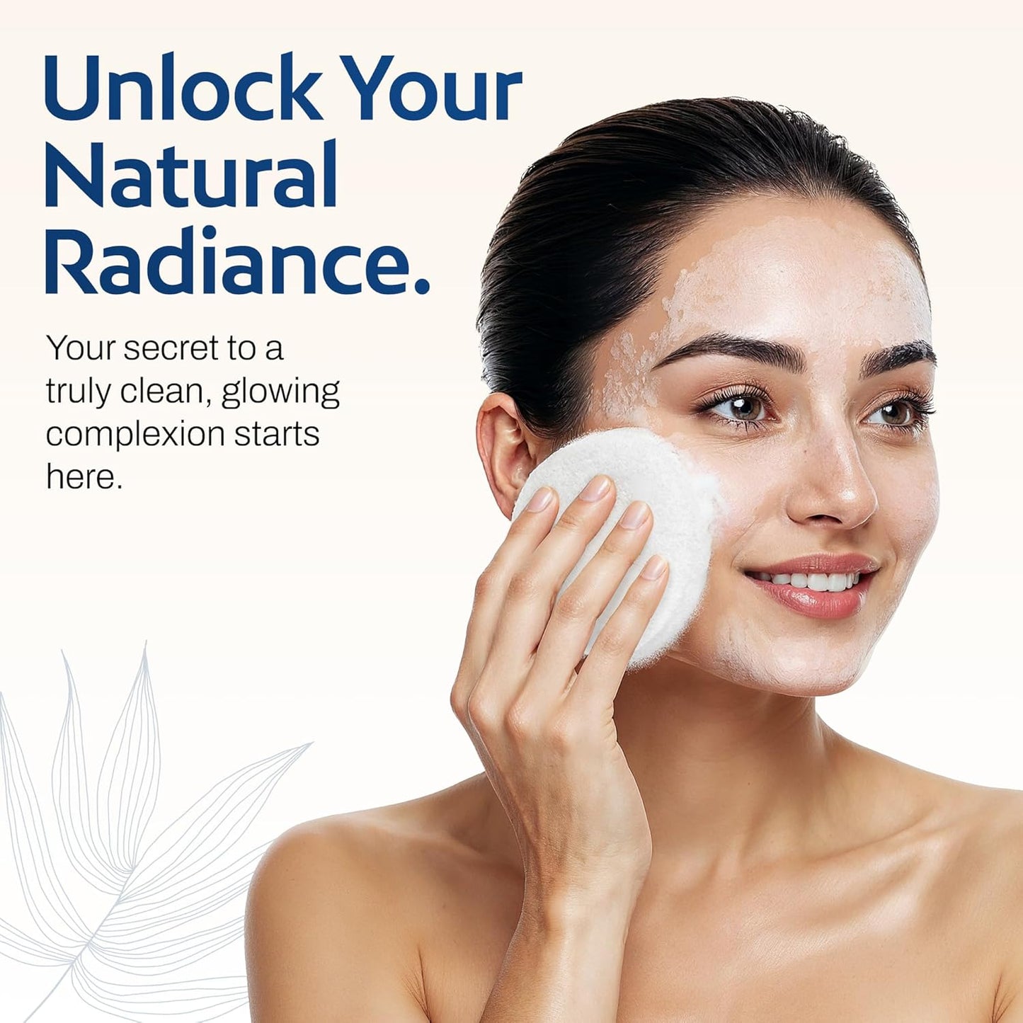 Facial Scrub round Exfoliating Skin Care Sponge Pad, Made in USA, Home Facial, Use with Favorite Cream, 2 Count