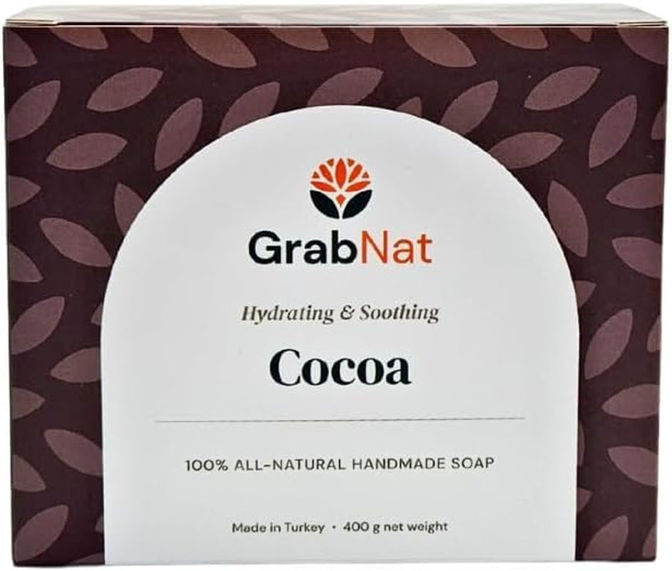 4-Pack Cocoa Butter Soap (4X100G) | Handmade, All-Natural, Cold-Processed | Infused with Cocoa Butter | Deeply Moisturizing for Face & Body, Suitable for All Skin Types, (4 X100Grams / 4 X 3.5Oz)