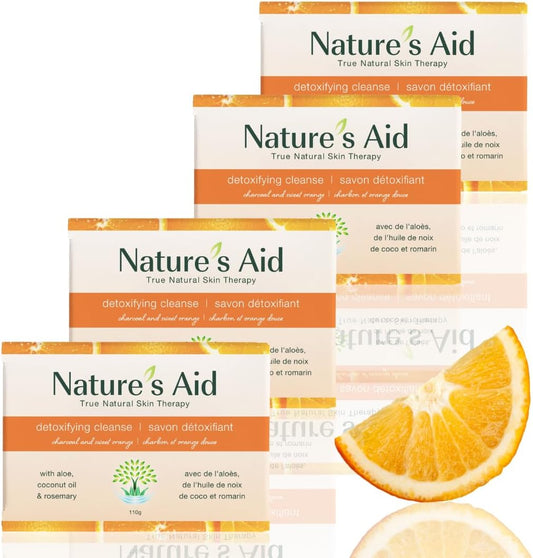 Bar Soap Multi-Pack of 4 (Charcoal & Sweet Orange)