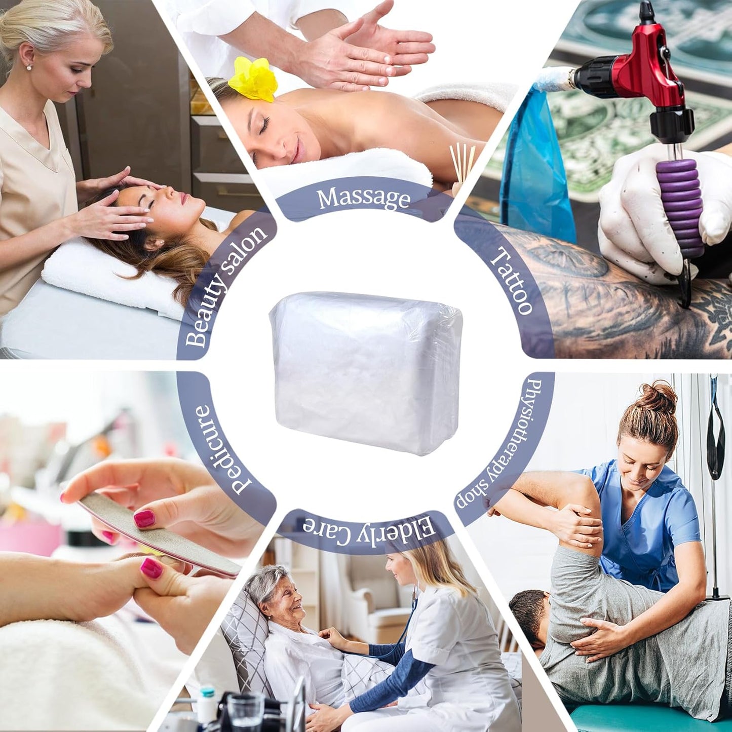 30PCS Disposable Fitted Massage Table Sheets, Heavy Duty Elastic Disposable Bed Cover, Breathable Disposable Fitted Sheets for Spa White Non Woven Fabric 36 X 85 Inch