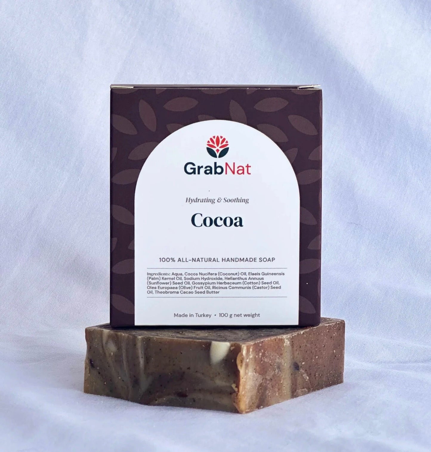 GrabNat Cocoa Butter Handmade Bar Soap, 4 pcs