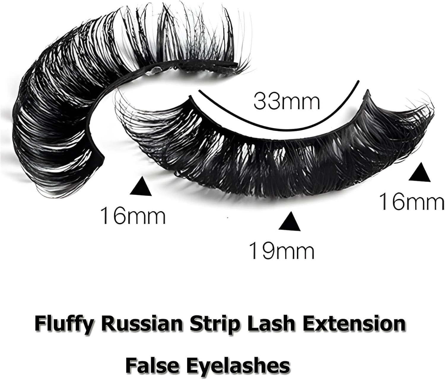 10 Pairs False Eyelashes Russian Strips Eye Lashes Fluffy False Lash Wispy Eyelash Extension Natural Look D Curly Volume Fake Eyelashes Reusable Eye Lash for Women Girls
