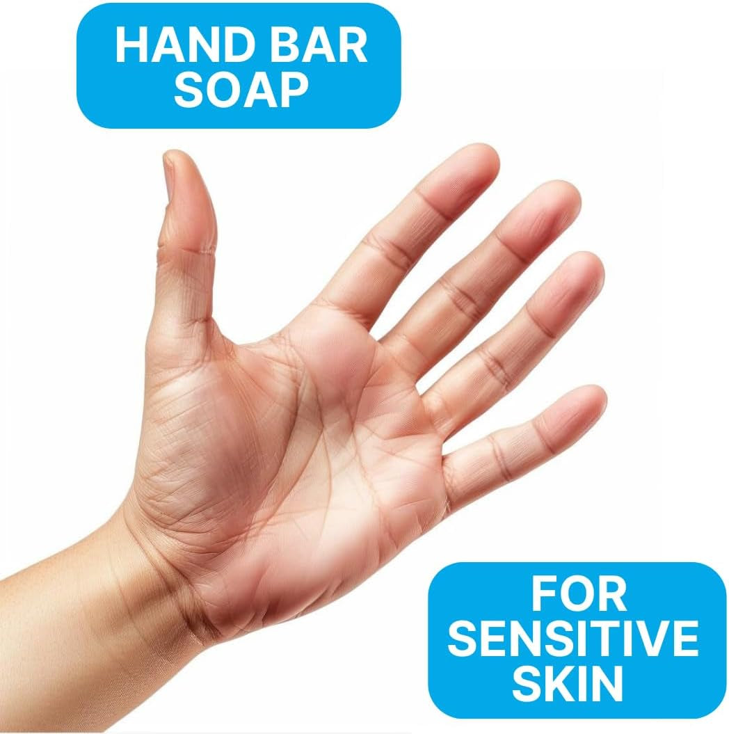 Hypoallergenic Hand Soap Bar for Sensitive Skin - Natural Moisturizing Coconut, Nourishing & Eco-Friendly, Bulk Pack of 3