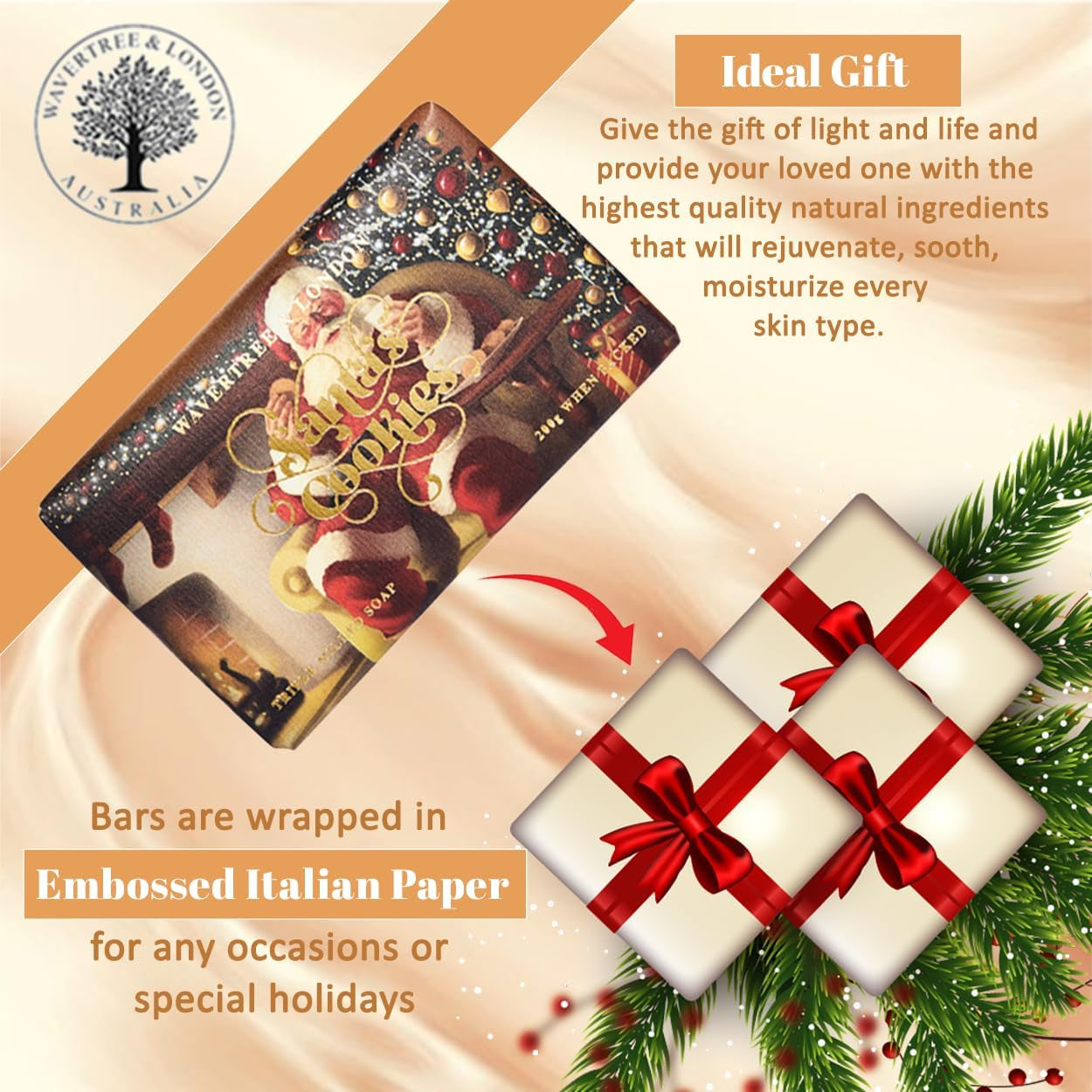 Noir Scented Natural Soap (8 Bars), 7Oz Moisturizing French Triple Milled Soap Bars Enriched with Shea Butter - Pure Plant Oil Bath & Body Soap for All Skin Types