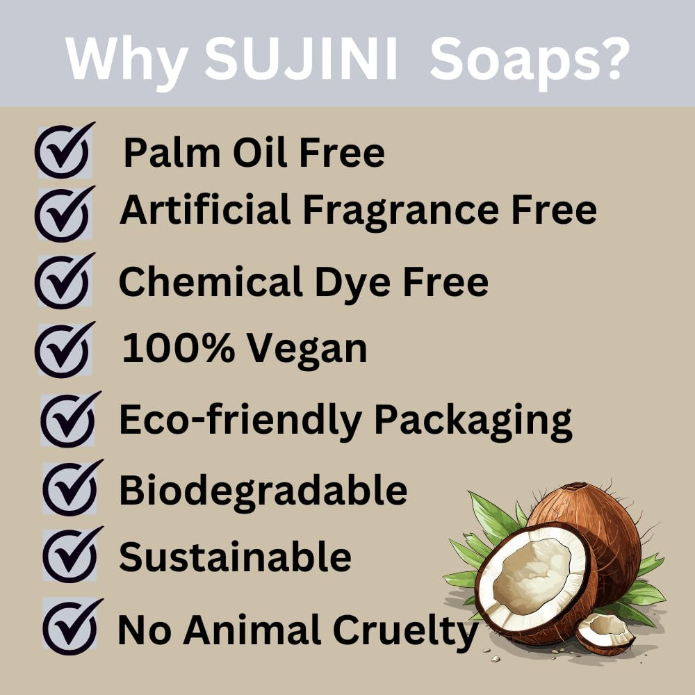 Fragrance-Free 100% Coconut Oil Soap -  for Sensitive Skin (3 Bars)