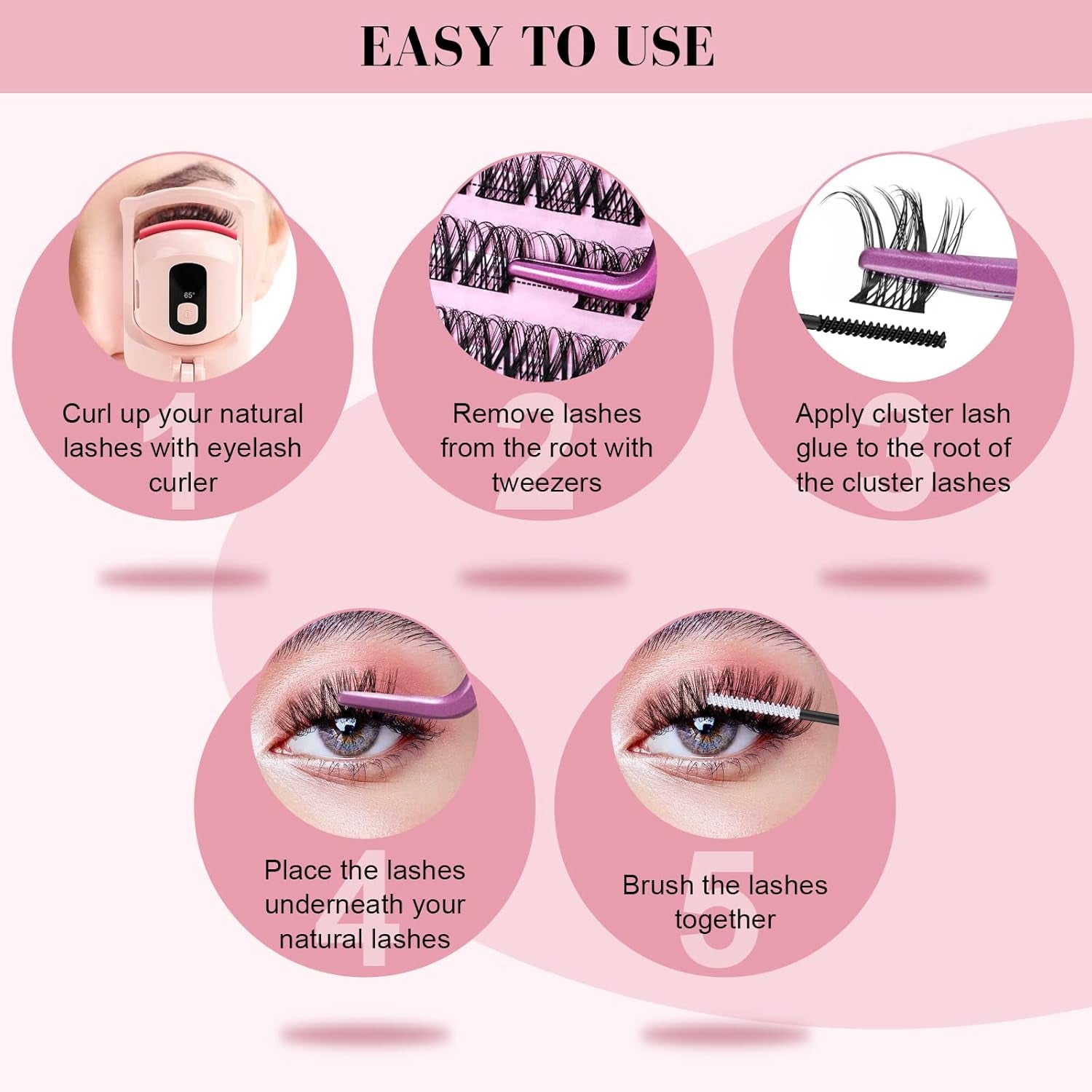 192 Pcs Lash Clusters 2 Styles Mixed Cluster Lashes DIY Eyelash Extensions Eyelash Cluster Extension DIY Individual Lashes Super Thin Band Soft and Easy to Wear (Flawless+Fabulous,C-Mix)