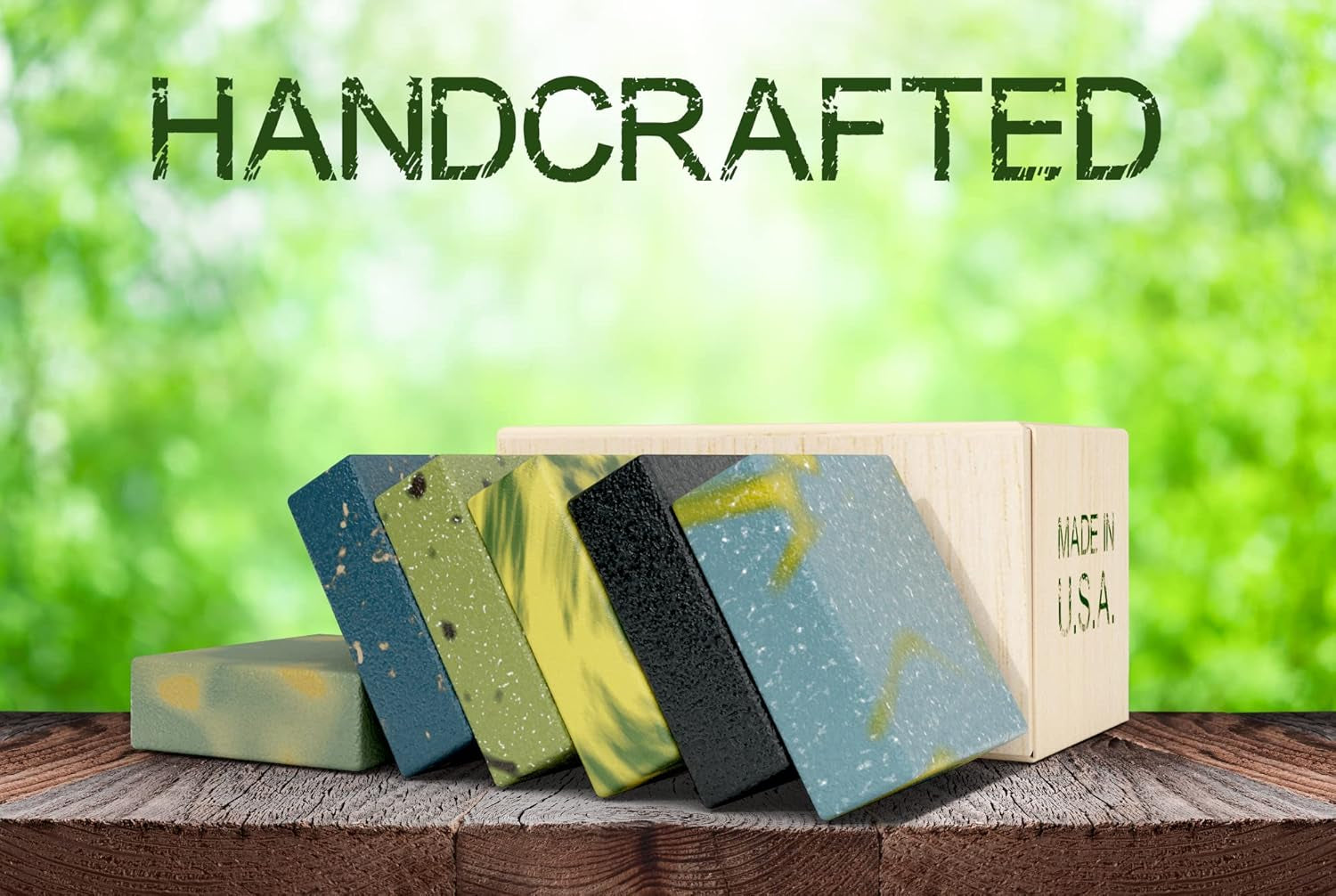 ELEMENTS Men’S Bar Soap – 100% All Natural, Nature Scents, Essential Oils, Organic Shea Butter, No Harmful Chemicals – (6Pk) Natural Soap Bars for Men - Made in USA - Man Soap, 5 Oz