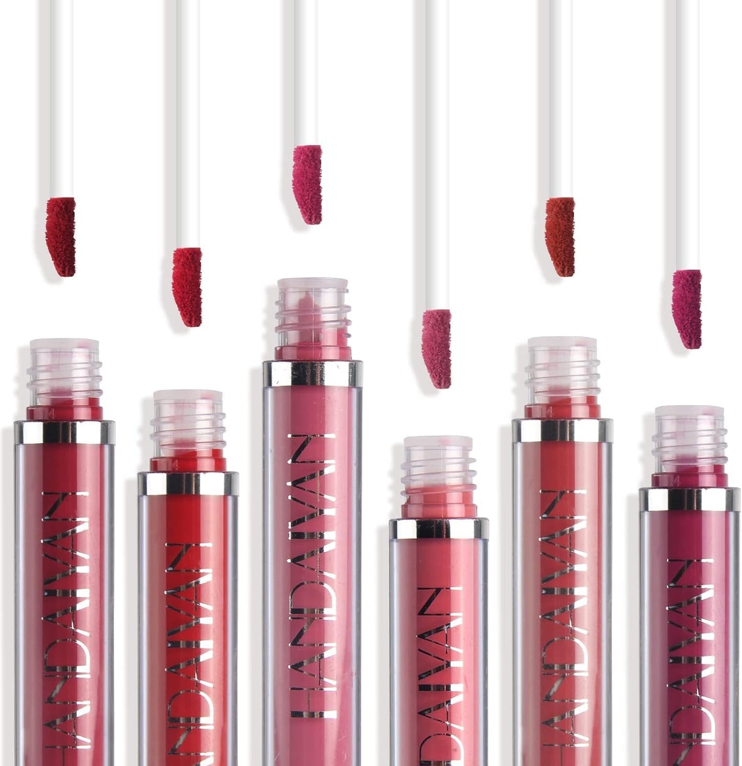 6Pcs Matte Liquid Lipstick Set,Waterproof Long Lasting Quick-Drying Non-Stick Cup Makeup Gift Kit for Girls and Women (B)