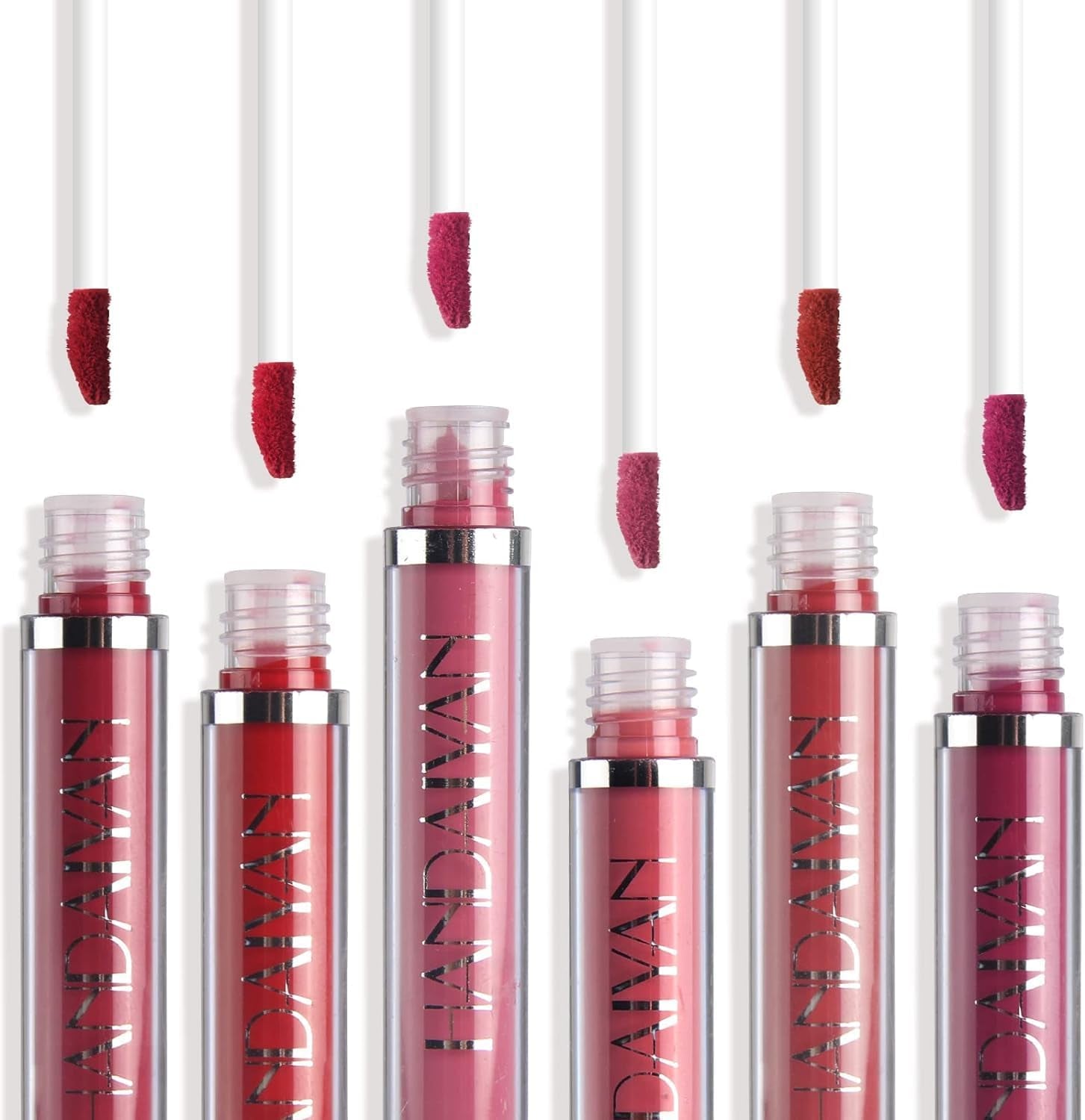 6Pcs Matte Liquid Lipstick Set,Waterproof Long Lasting Quick-Drying Non-Stick Cup Makeup Gift Kit for Girls and Women (B)