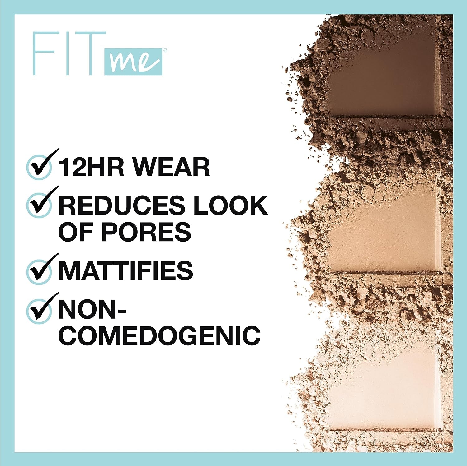 New York Fit Me Matte + Poreless Foundation Makeup, Ultra-Lightweight & New York Fit Me Matte + Poreless Pressed Face Powder Makeup, Natural Ivory, 0.28 Ounce, Pack of 1