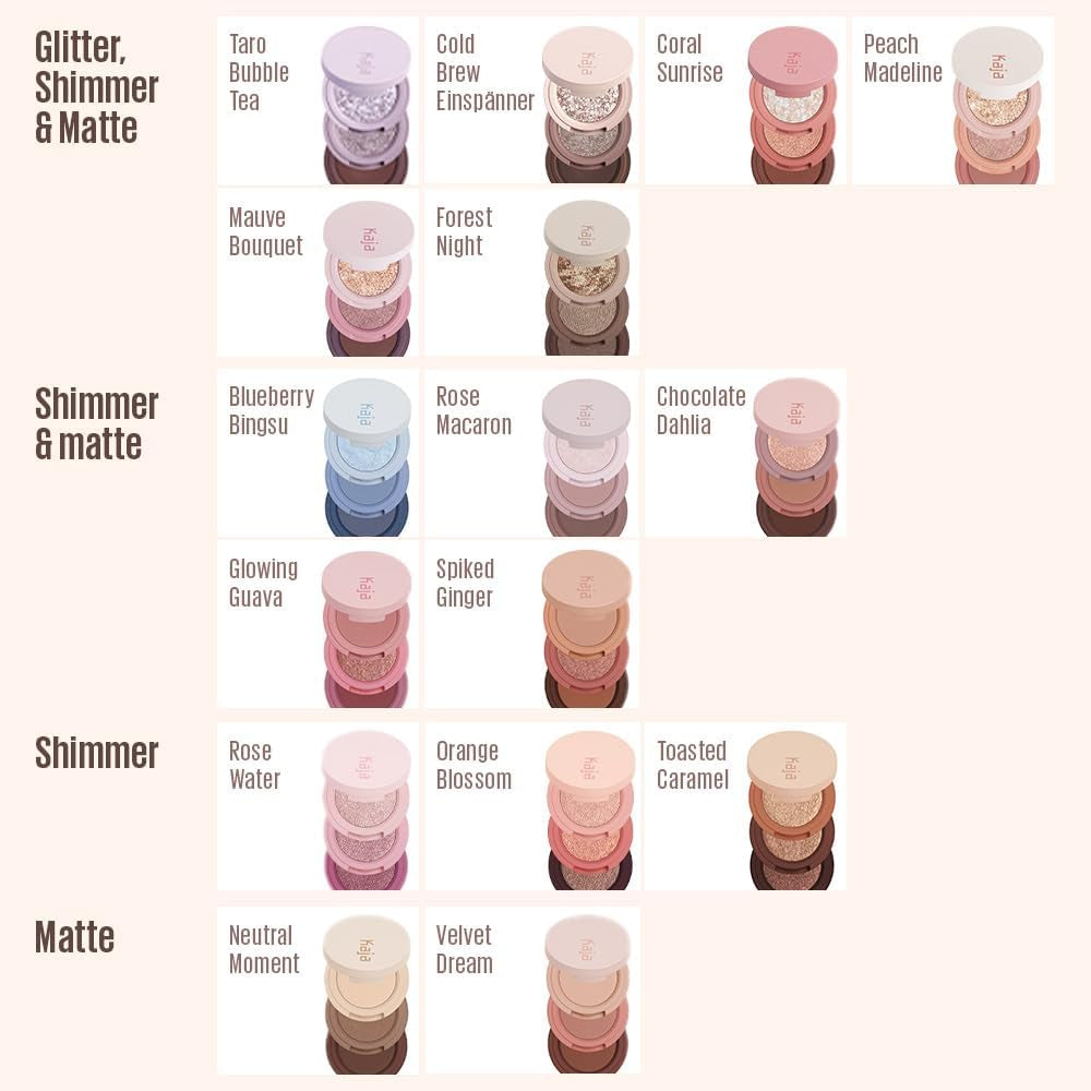 Beauty Bento Collection | Mosaic Chrome + Shimmer + Matte | 18 Coral Sunrise - Coral Peach | 2019 Best of Beauty Award in Glitter-Pressed Category