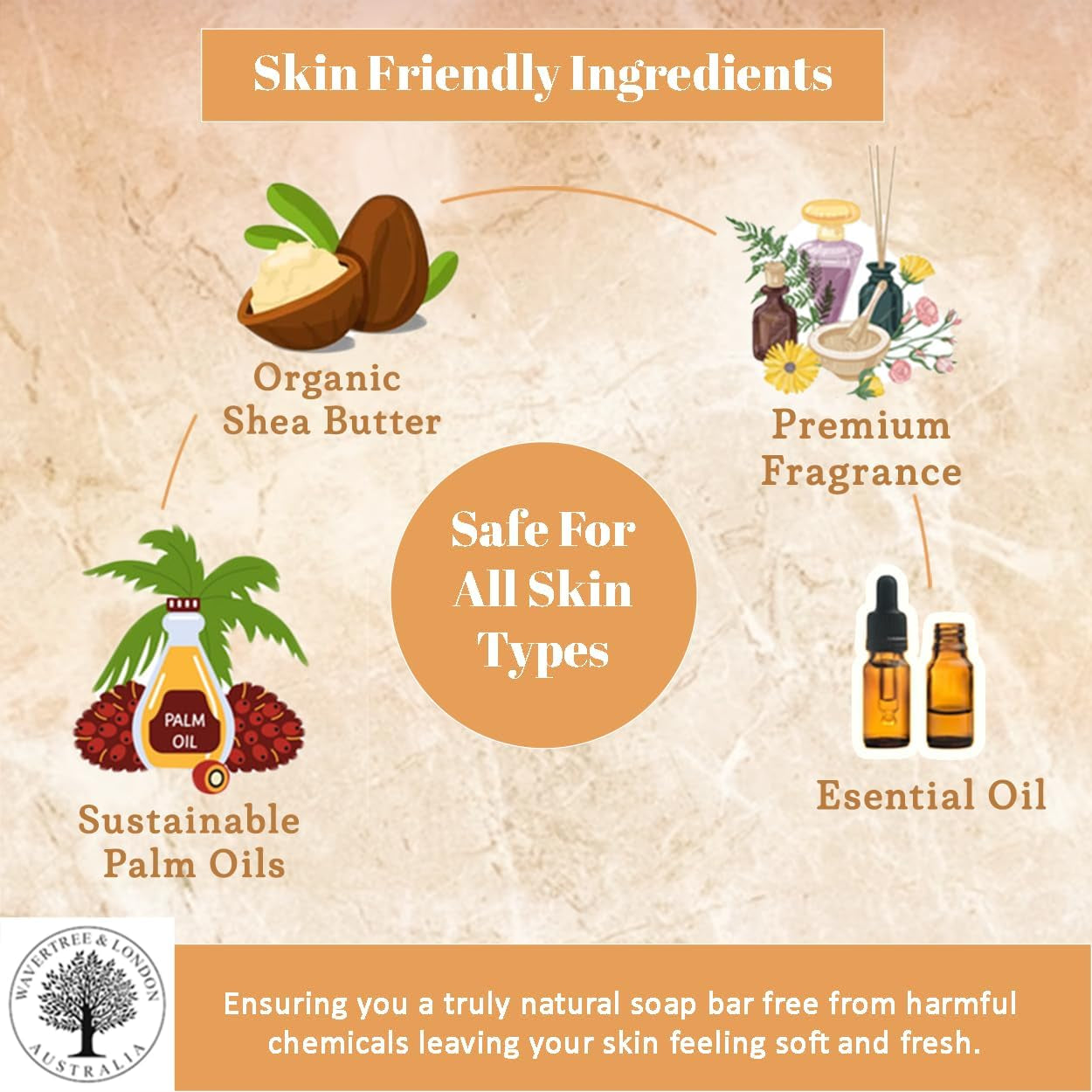 Noir Scented Natural Soap (8 Bars), 7Oz Moisturizing French Triple Milled Soap Bars Enriched with Shea Butter - Pure Plant Oil Bath & Body Soap for All Skin Types