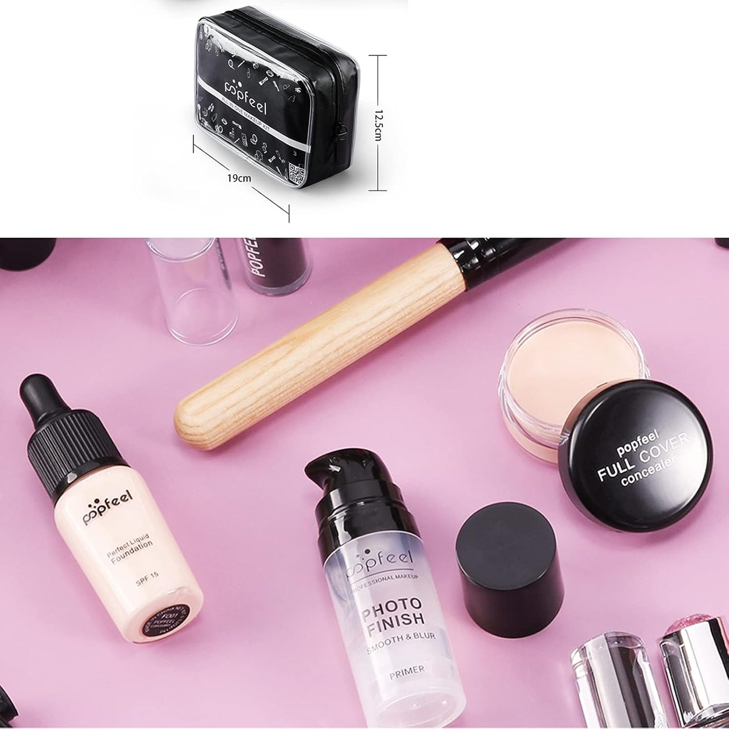 All-In-One Holiday Makeup Gift Set | Makeup Kit for Women Full Kit Cosmetic Essential Starter Bundle Include Eyeshadow Palette Lipstick Blush Foundation Concealer Face Powder Lipgloss Brush