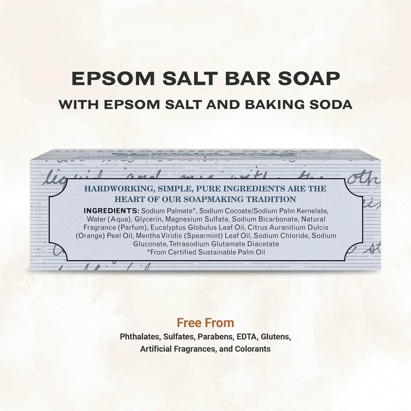 Grandpa Brands Co. - Epsom Salt and Baking Soda Bar Soap - 4.25 Oz (3-Pack)