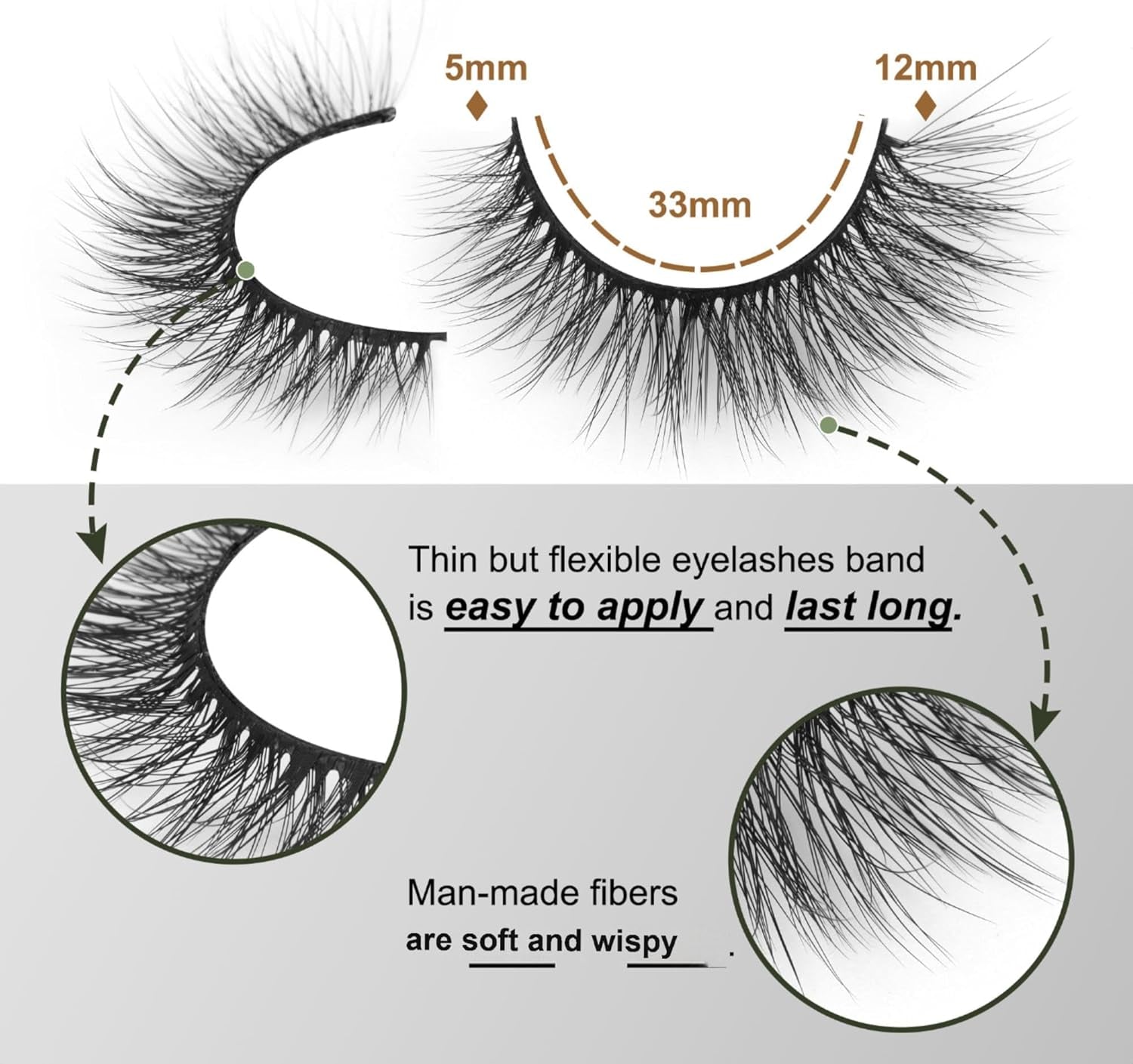 Lashes Natural Look Wispy Fasle Eyelashes 12Mm Short Faux Mink Eyelashes Cat Eye Fluffy Strip Lashes Pack by  16 Pairs
