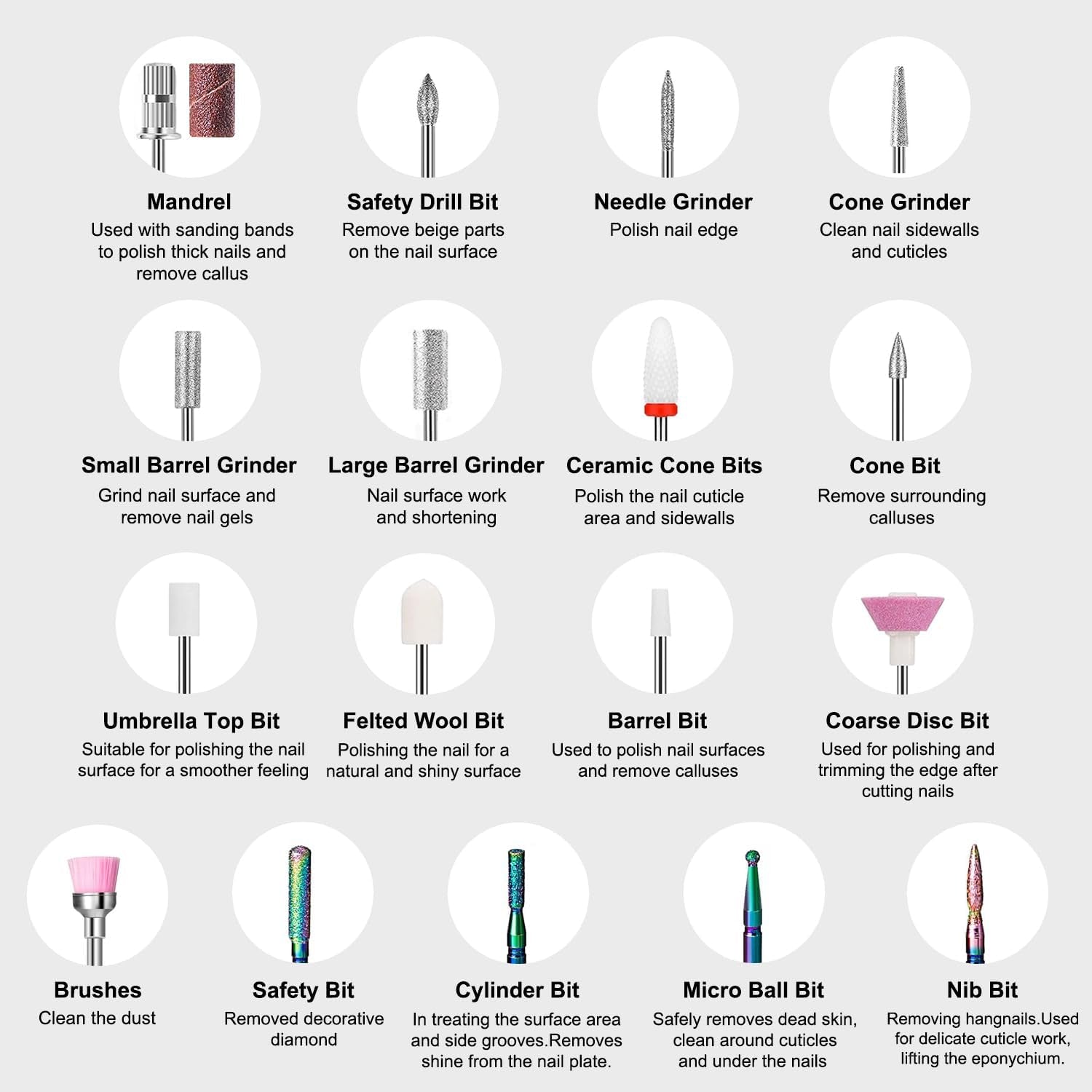 Electric Nail Drill - 40000RPM Nail Drill Machine for Acrylic Nail Kit with Nail Dust Brush for Dip Powder Manicure Pedicure Rechargeable Nail Drill Gift Set for Women