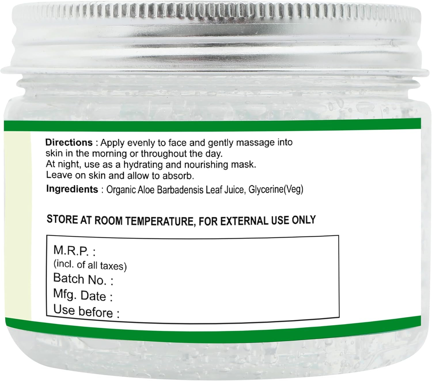 Aloe Vera Gel 100% Pure Natural Aloe Gel for Face Skin & Hair Care (11.46 Oz - 325Gm)
