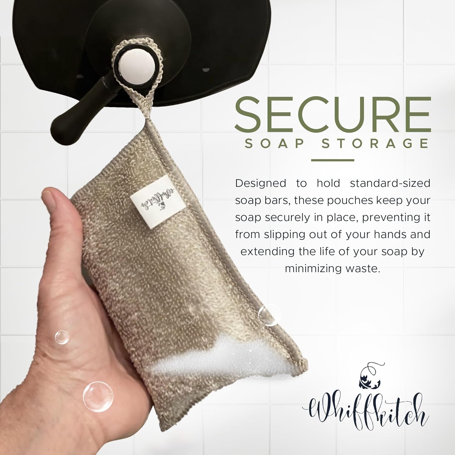 Soap Pouch 5-Pack - Versatile Soap Holder & Soap Saver Set, Travel Soap Bags - Mesh Soap Pouch, Soap Bar Loofah & Shower Soap Holder, Planet-Friendly Bamboo Soap Bags, 4X5 In
