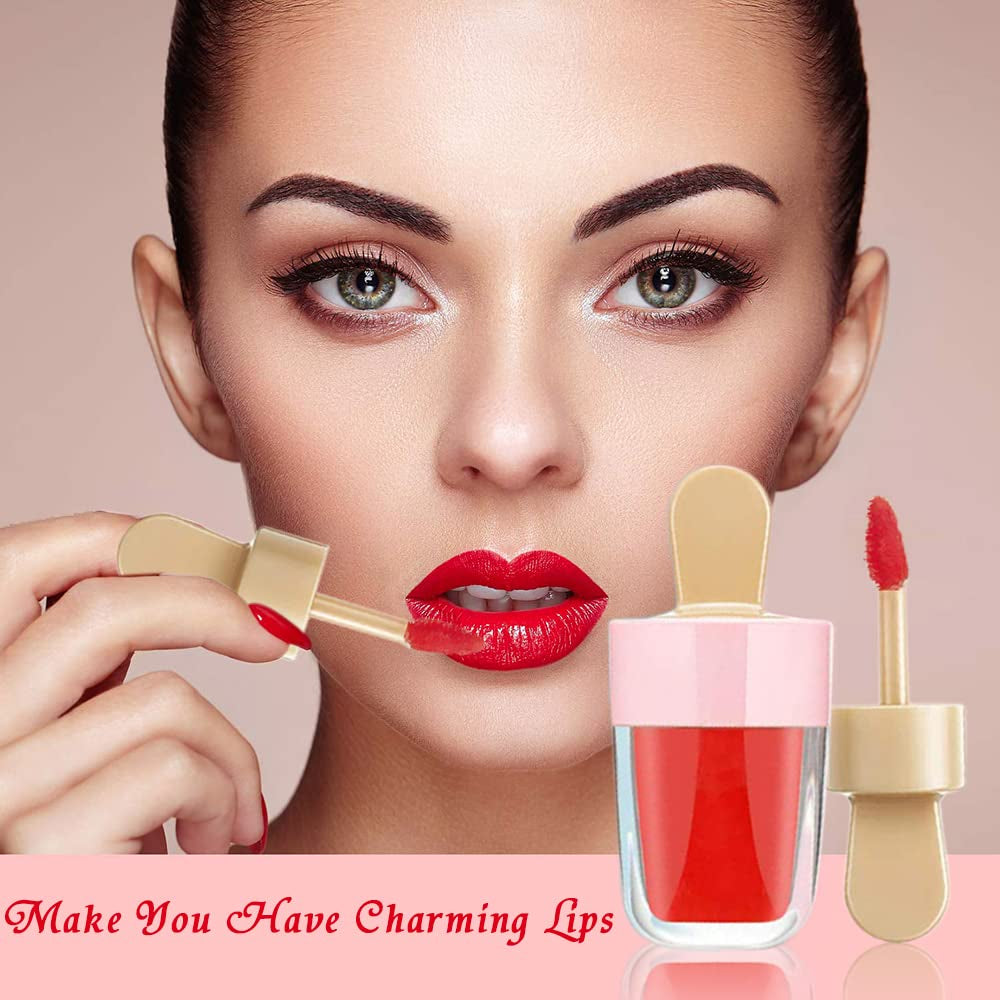 15 Pack Ice-Cream Lip Gloss Tube Boxes Packaging, Pink Lip Gloss Boxes for 2.68X1.62 Inch Ice Cream Shaped Empty Lipgloss Tubes, Pink Ice Cream Lip Gloss Tube Bottle Packaging(Not Include