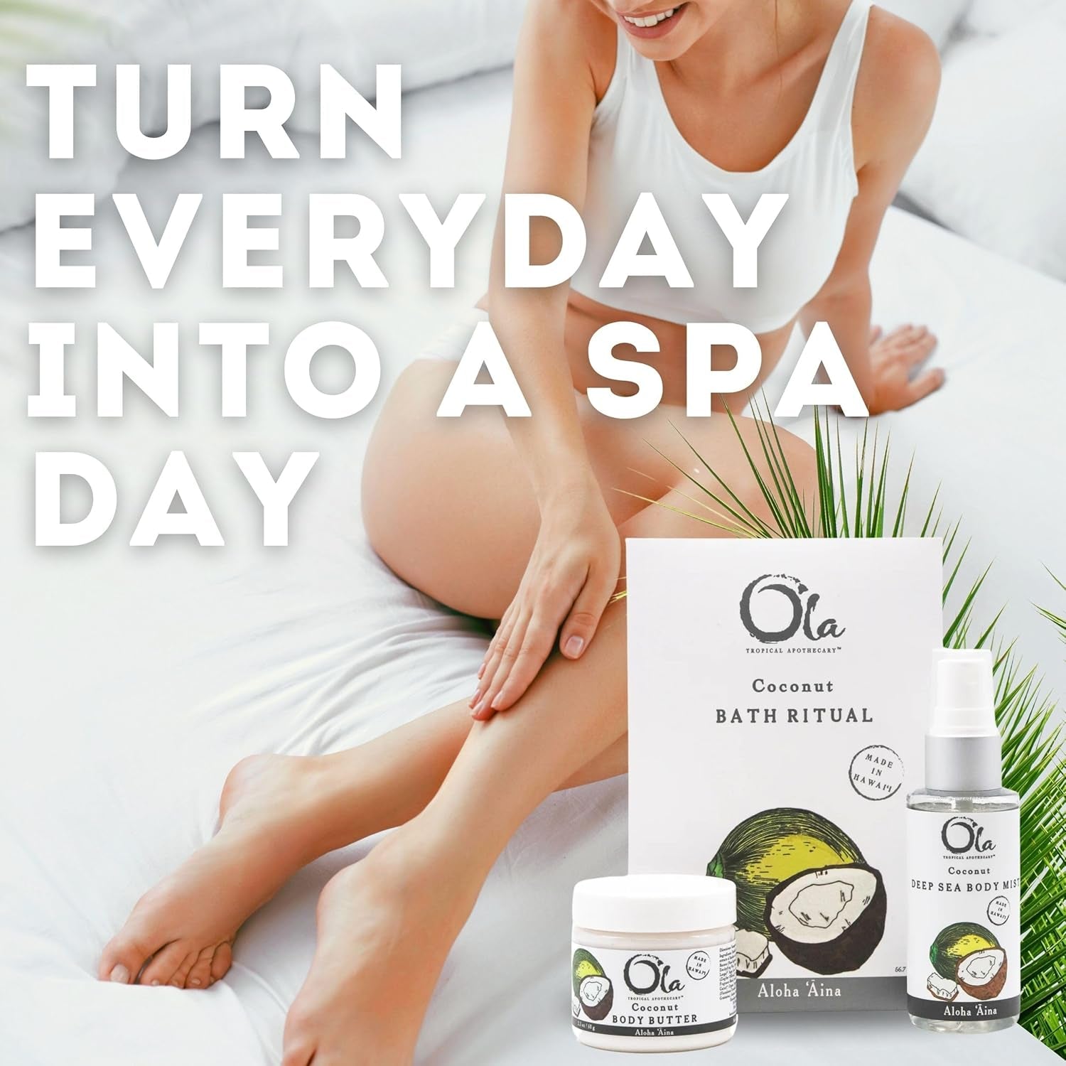 Ola  Coconut Gift Set - Body Butter, Deep Sea Mist, and Bath Ritual