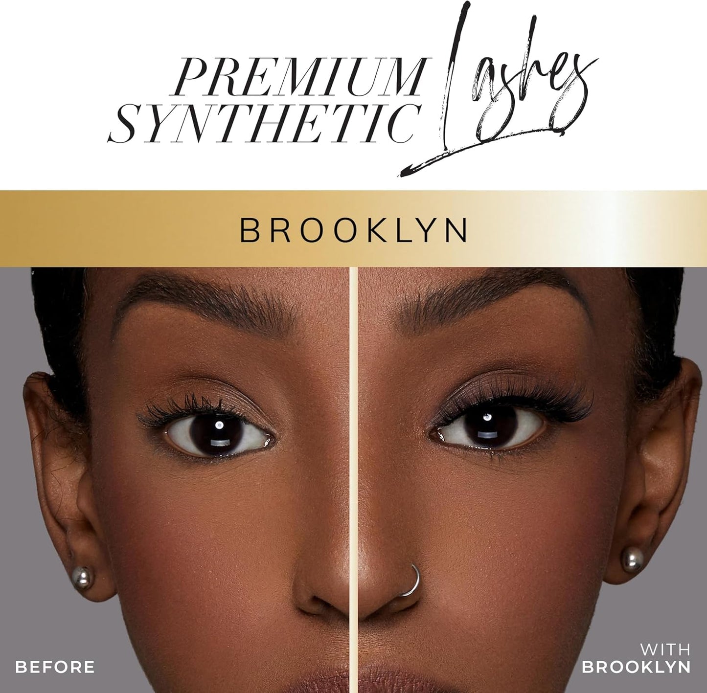 Brooklyn Lash, Premium Synthetic, Full Bodied, Round, 15Mm, Black, False Lashes