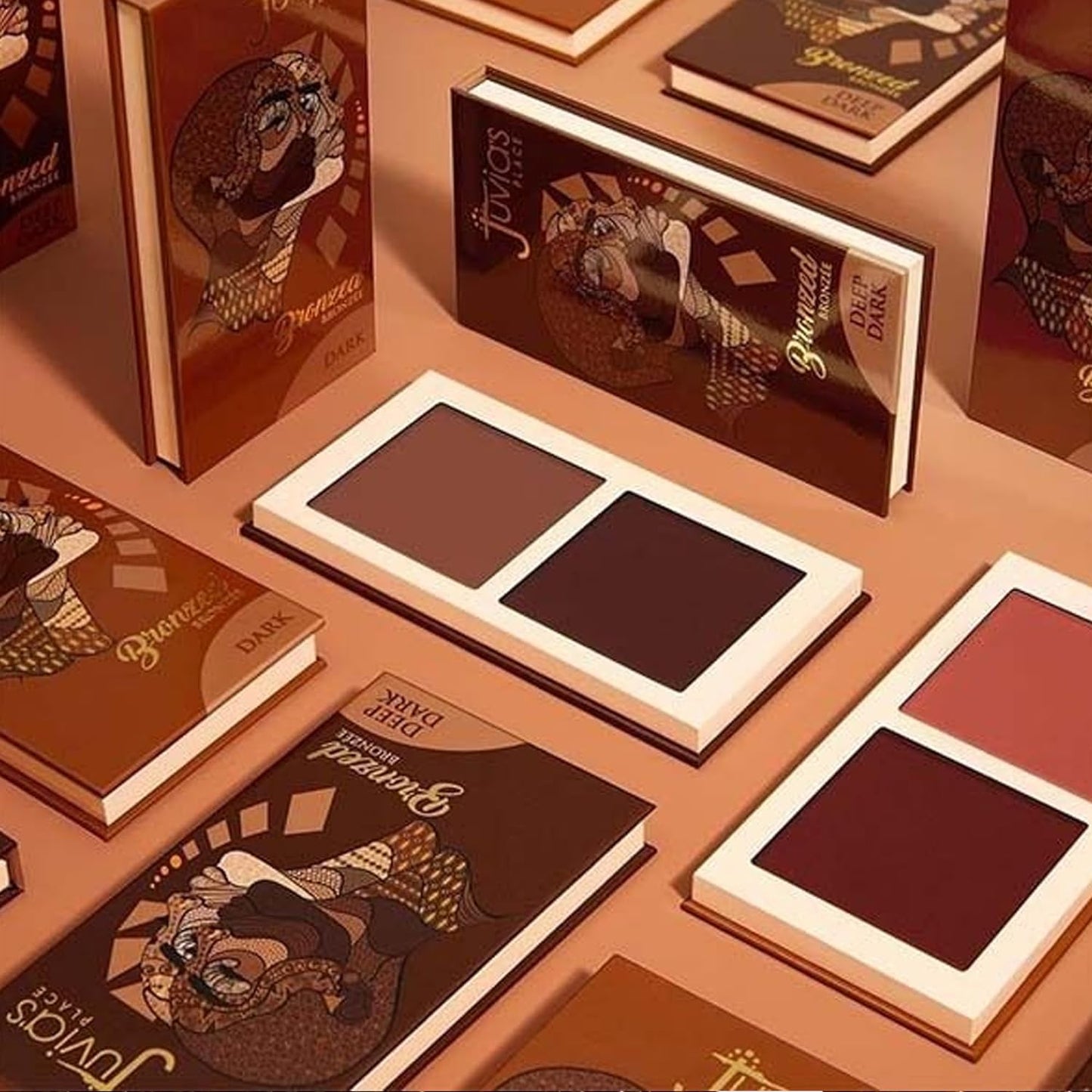 Bronzer Pressed Powder Matte Duo, Deep Dark, Long Lasting, Vegan, Cruelty Free