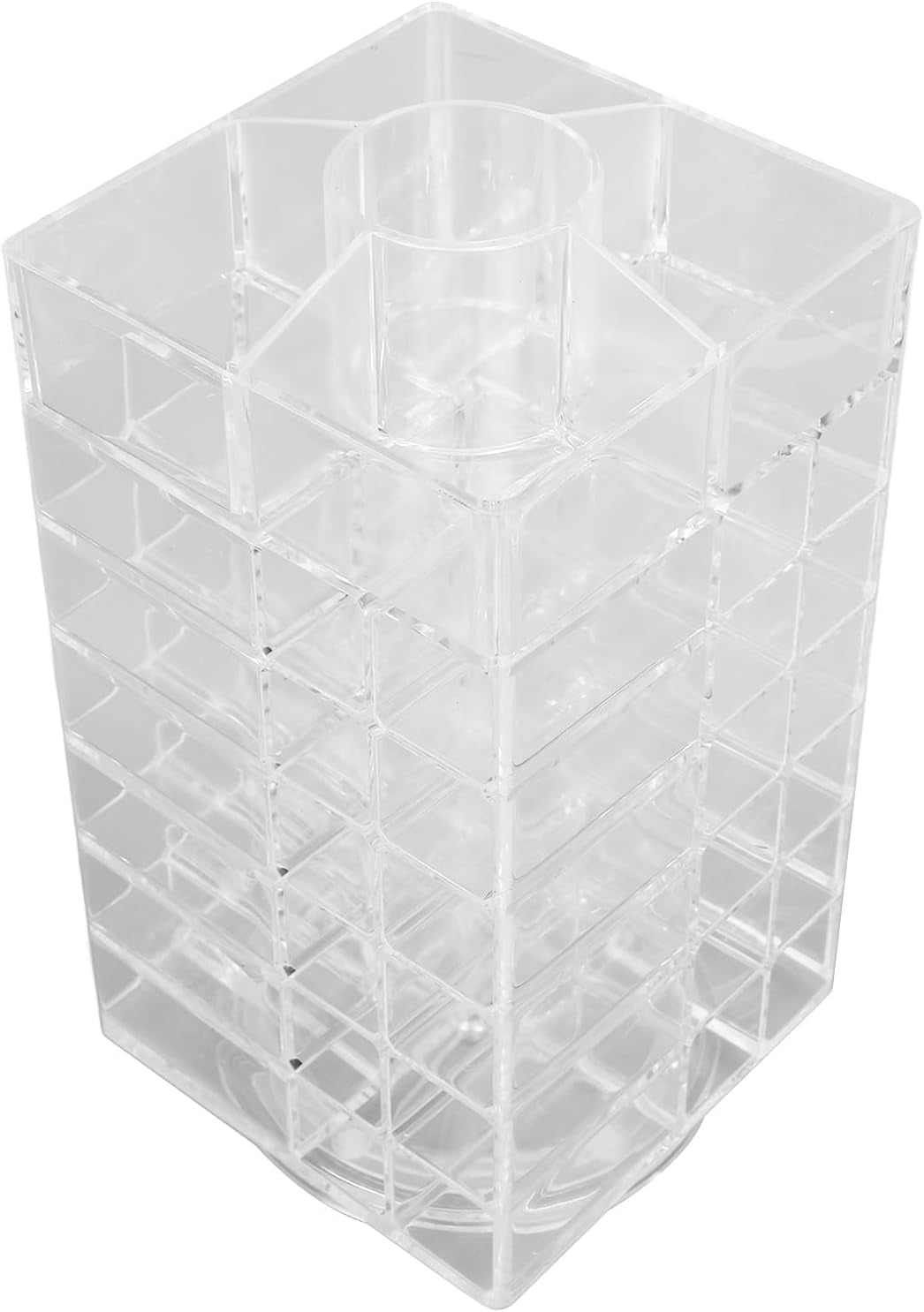 Lipstick Holder, 360 Rotating Cosmetic Lipsticks Tower Lipgloss Storage Display Holder, 53 Slots Lipsticks Organizer Clear Acrylic Cosmetic Display Case