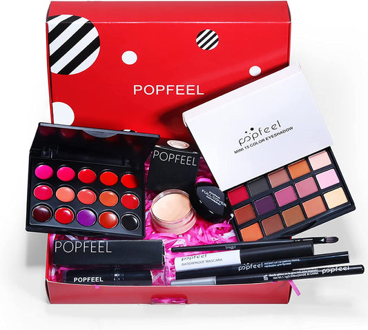 Makeup Kit for Women Full Kit, Multipurpose All in One Makeup Gift Set with Eyeshadow Palette Lipstick Concealer Blush Mascara Eyeliner Face Powder Lipgloss Brush