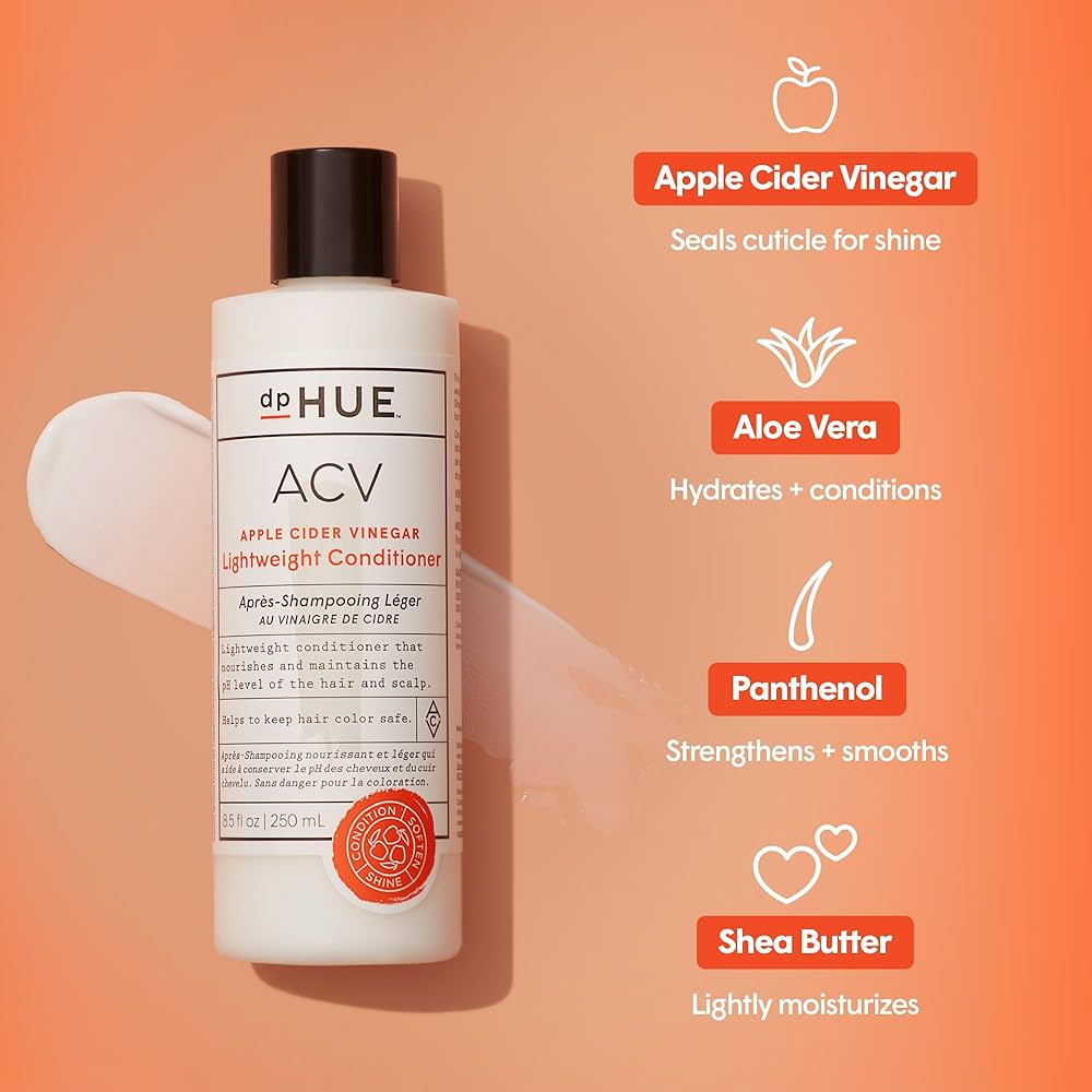 Apple Cider Vinegar Conditioner- Hydrates, Adds Shine & Helps Protect Colour - with Aloe Vera, Shea Butter & Panthenol
