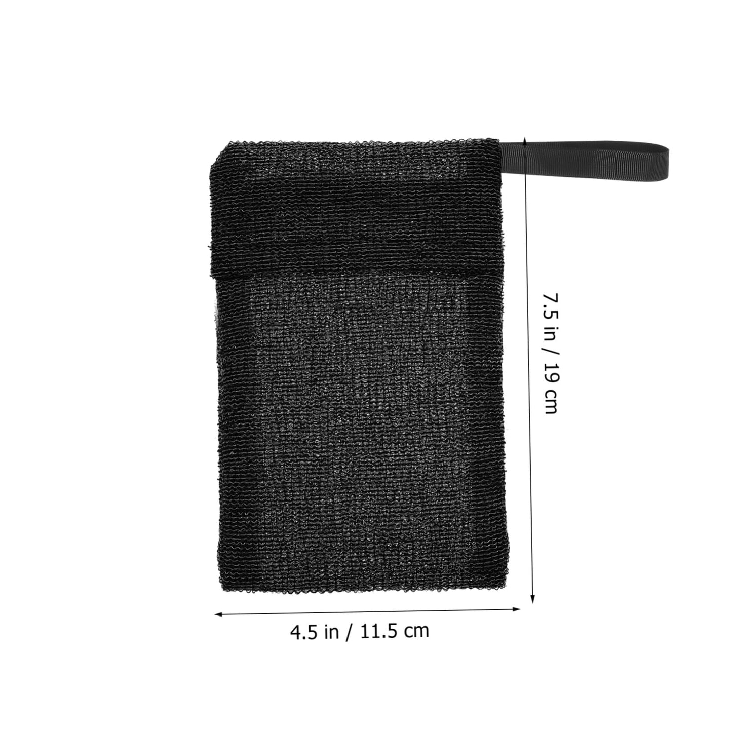 Black Body Scrubber Soap Holder Pouch, 4 pcs