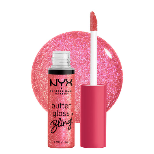 NYX Butter Gloss Bling, She Got Money, Shimmery Pink
