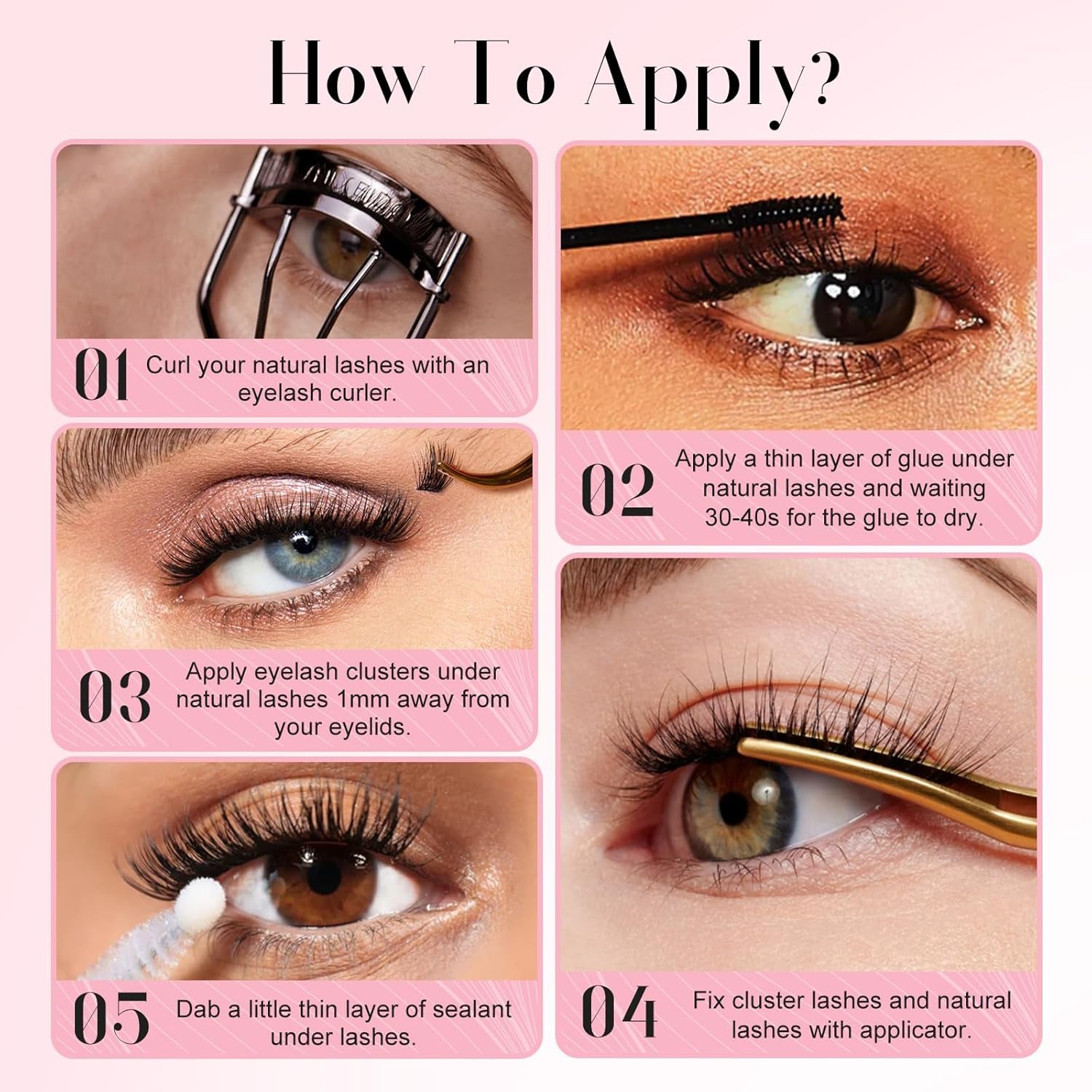 Lash Clusters Individual Lashes D Curl 12Mm 84 Pcs Soft Cluster Lashes Individual Lash Extensions for Self-Application DIY at Home-Mini 6