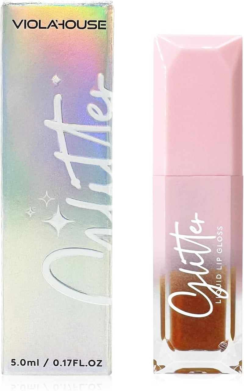 Lipgloss Glitter, Lipgloss Glossy Liquid Lipstick, Glossy Lipgloss Shimmering Finish on the Lips.5Ml (Shimmy)